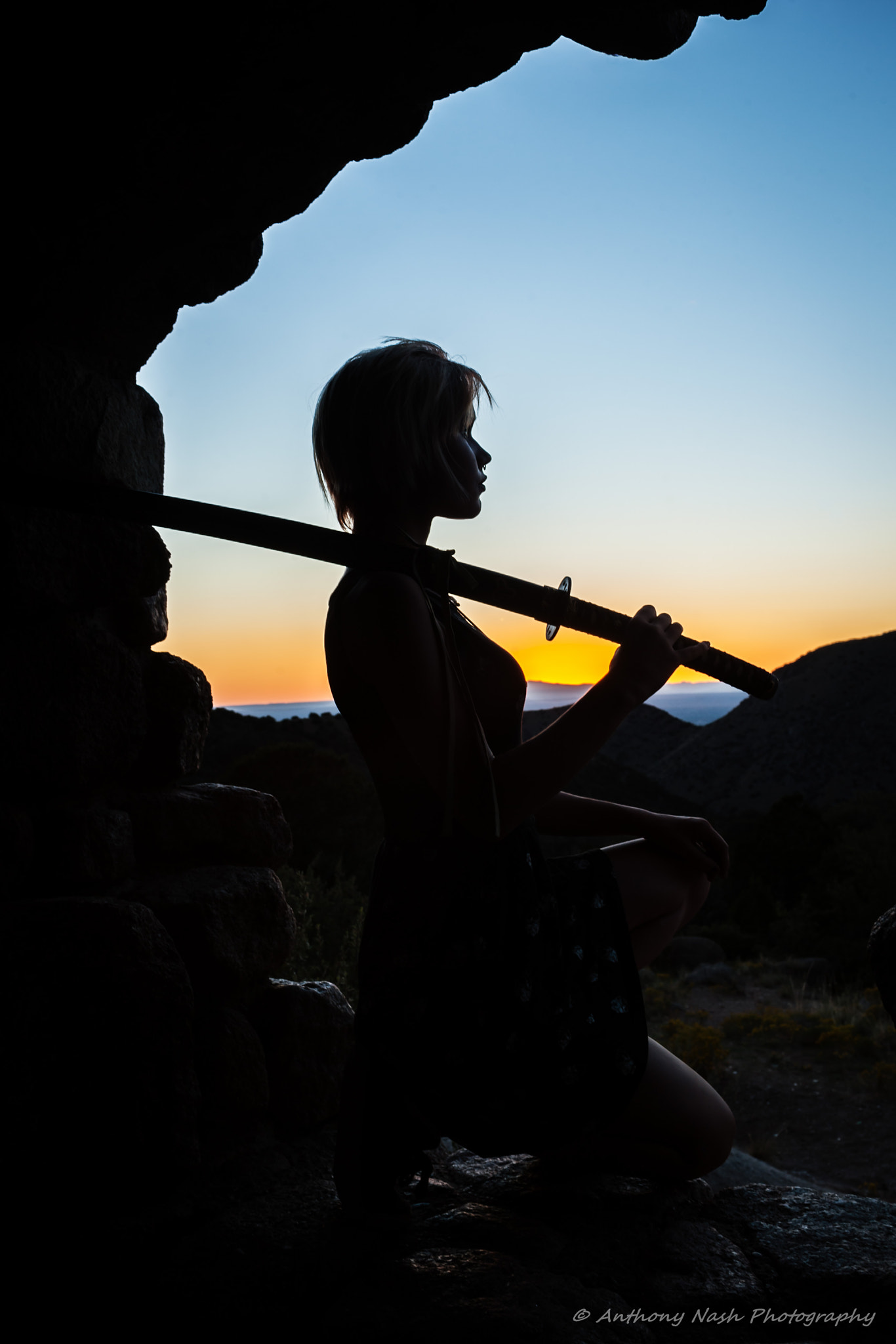 AF Zoom-Nikkor 35-70mm f/2.8D sample photo. Ronin warrior at sunset photography