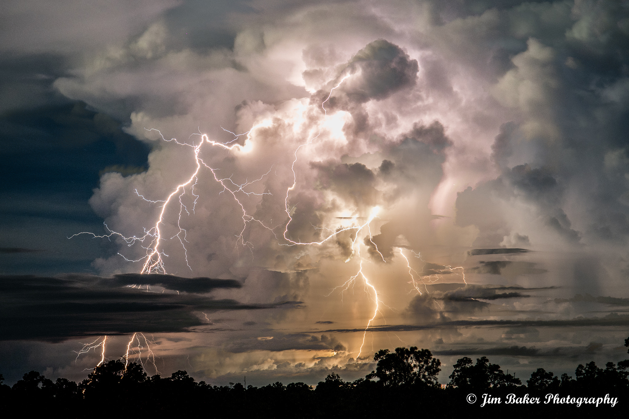 Nikon D500 sample photo. Everglades lightning photography
