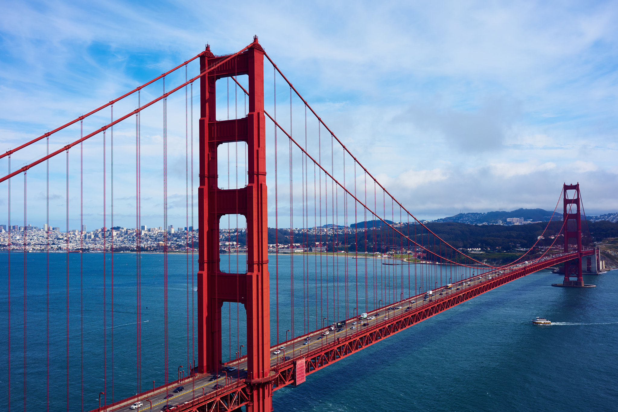 Sony a7R II + E 35mm F2 sample photo. Golden gate in color photography