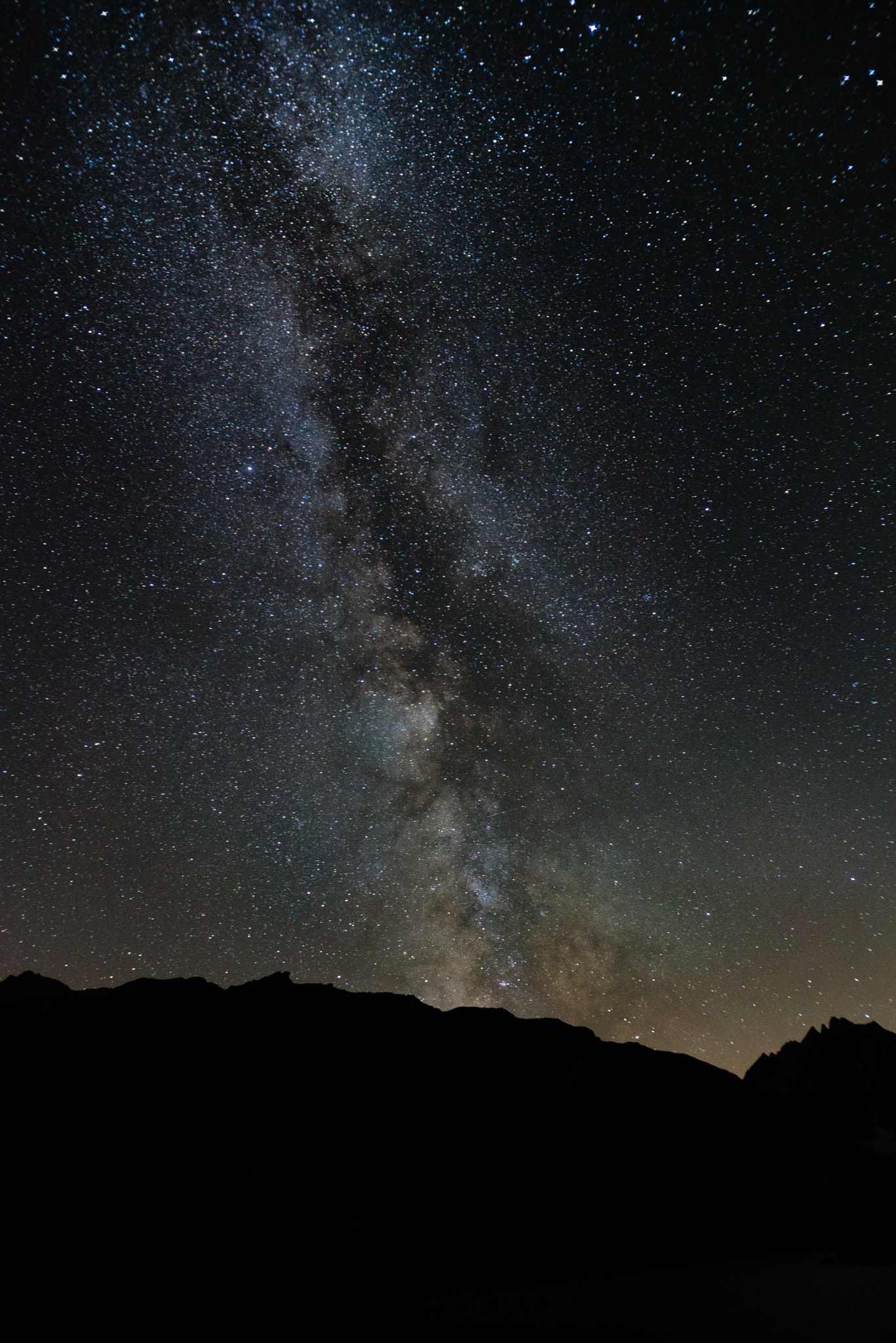 Nikon D610 + AF Nikkor 20mm f/2.8 sample photo. Night sky in the alps photography