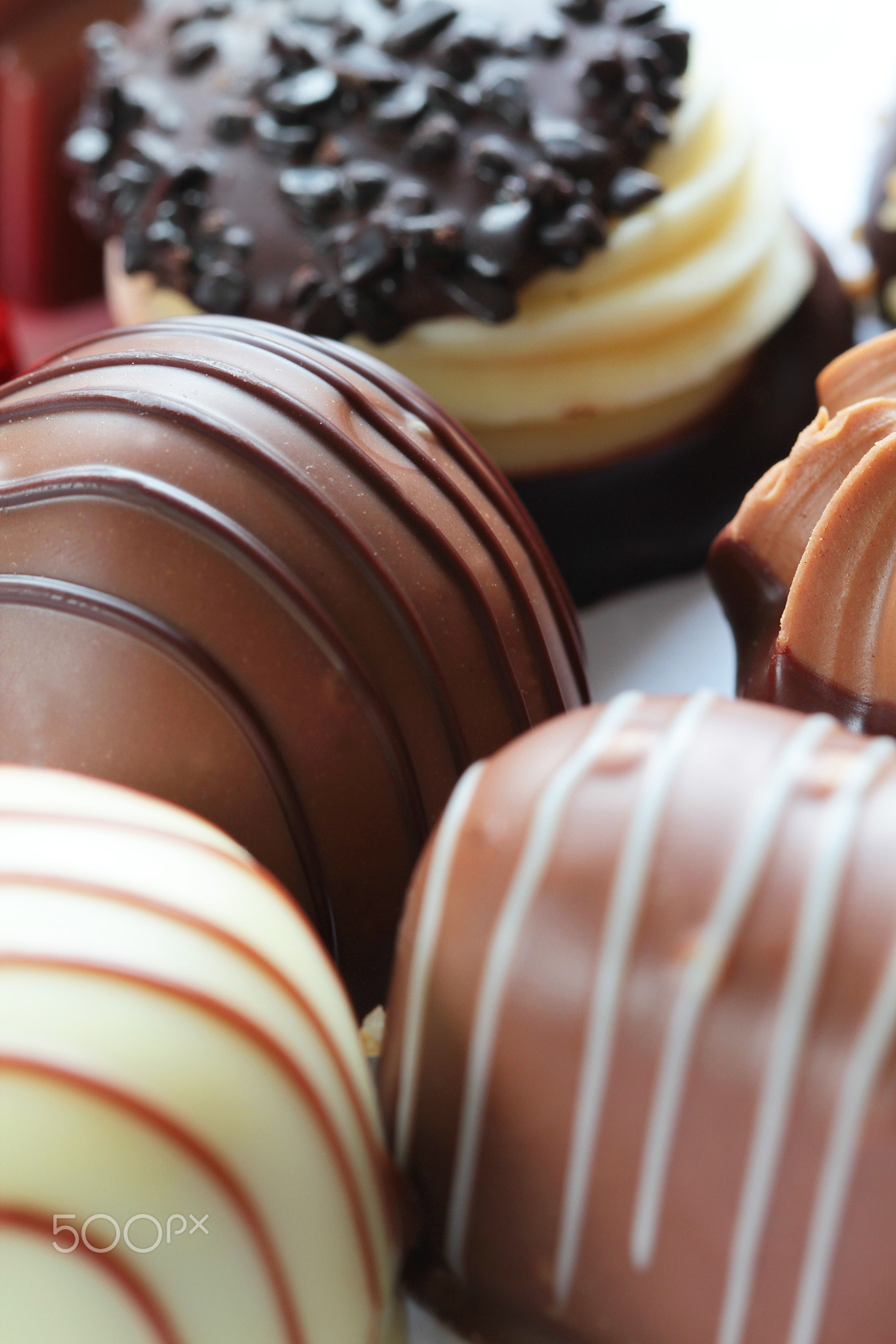 Chocolate candies close up