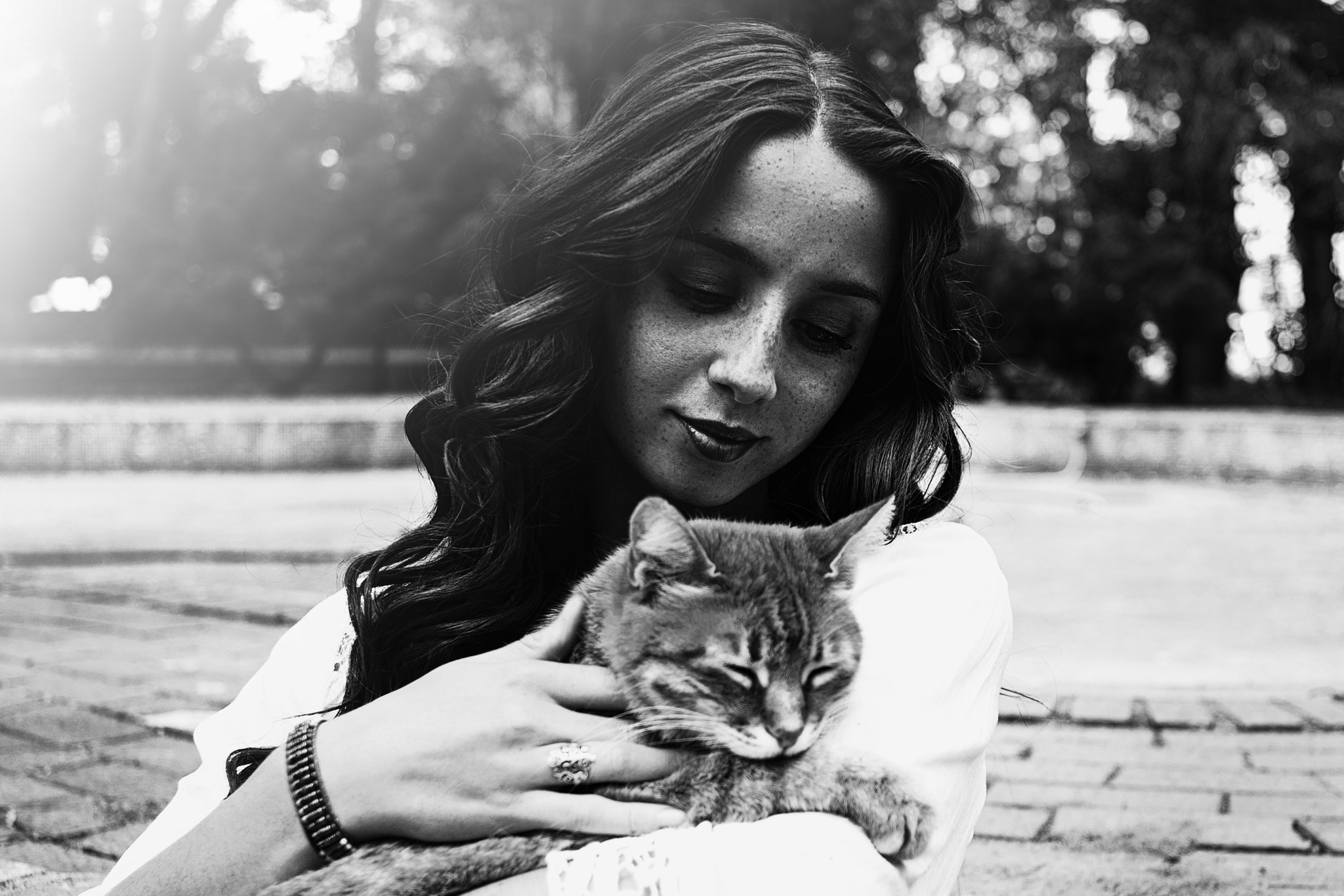 Canon EOS 6D sample photo. Woman and cat photography