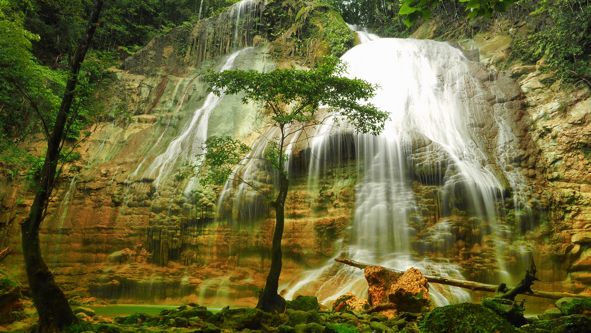 Olympus PEN-F sample photo. Mini waterfall at karmon,biak island,papua,indonesia photography