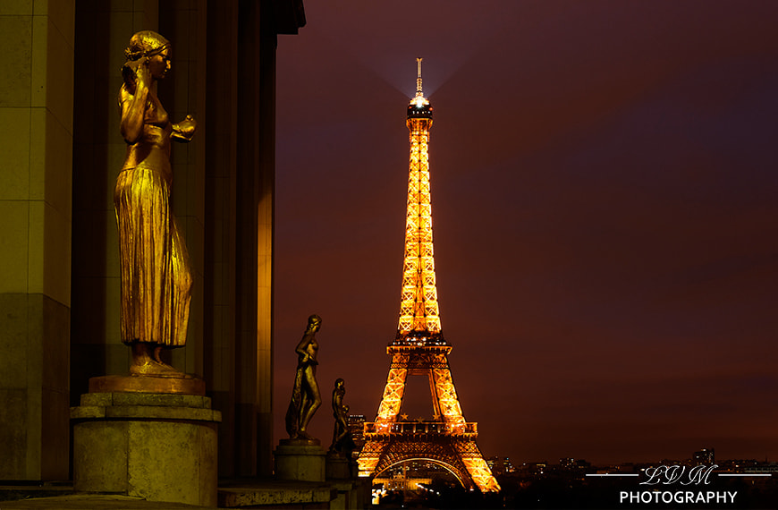 Nikon D200 + AF Zoom-Nikkor 28-70mm f/3.5-4.5D sample photo. Eiffel tower by night photography