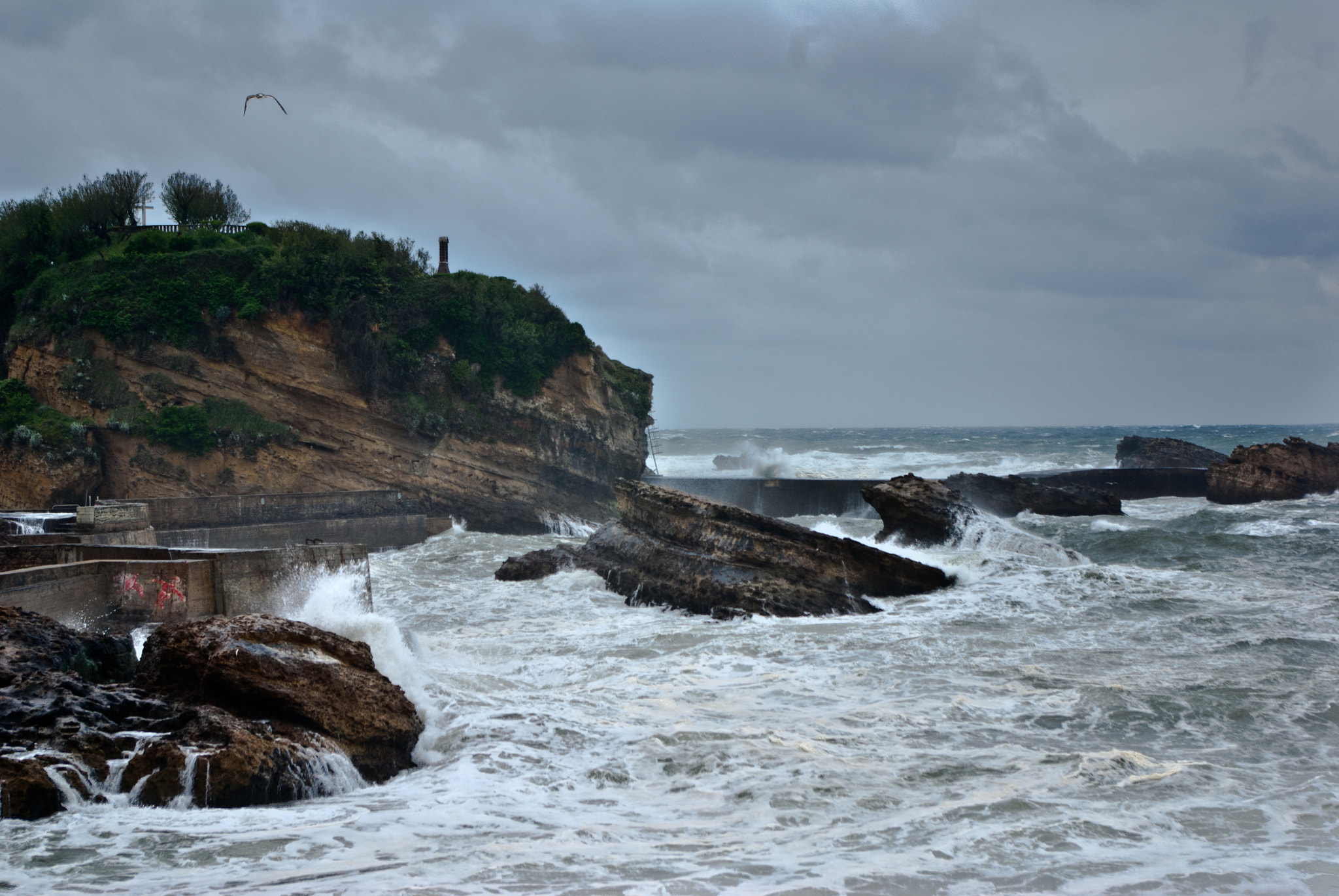 Pentax K10D sample photo. Biarritz photography