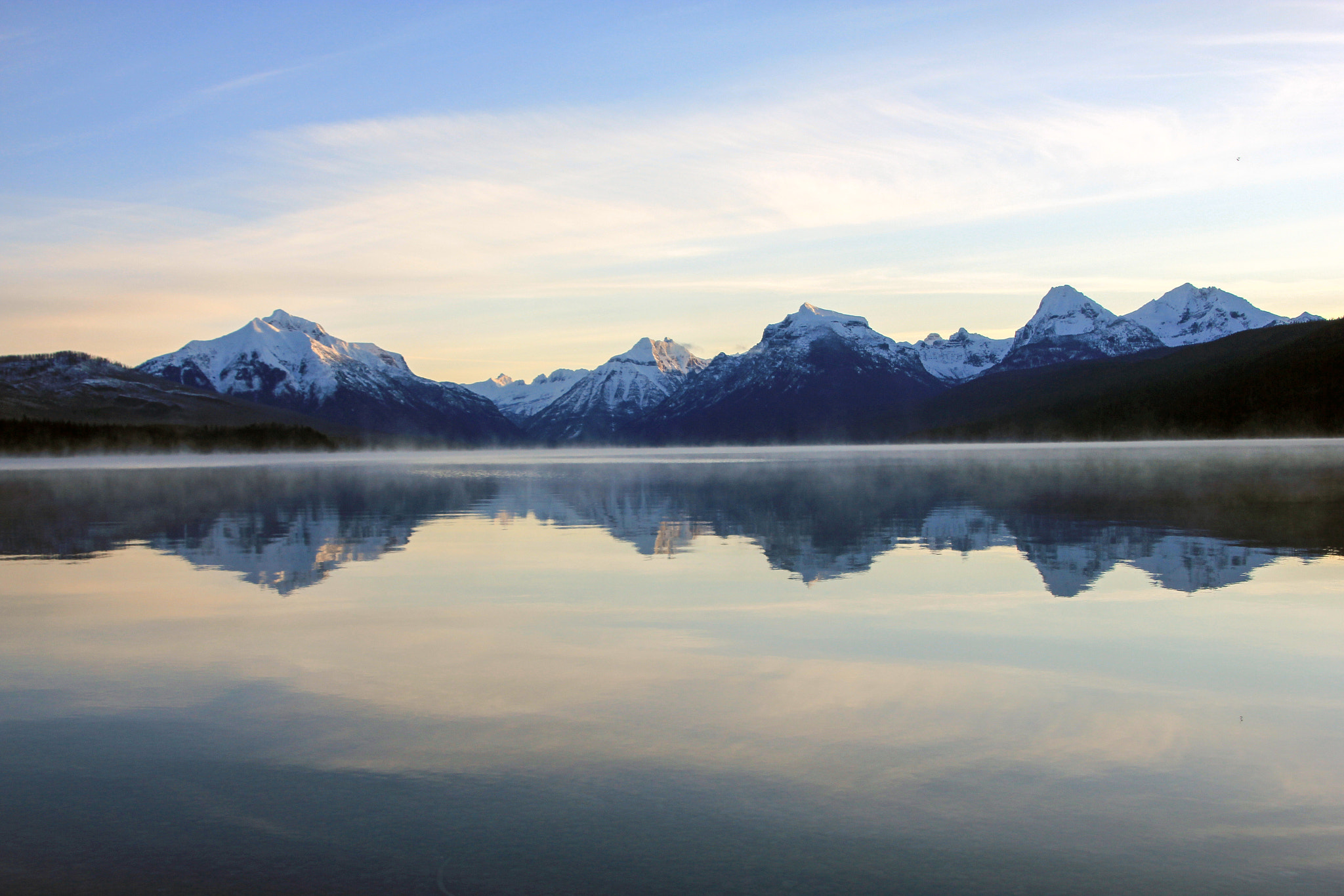 Canon EOS 550D (EOS Rebel T2i / EOS Kiss X4) sample photo. Sunrise at lake mcdonald photography