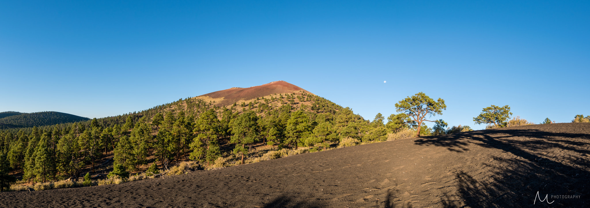 Sigma 28-300mm F3.5-6.3 DG Macro sample photo. Sunset crater volcano pano photography