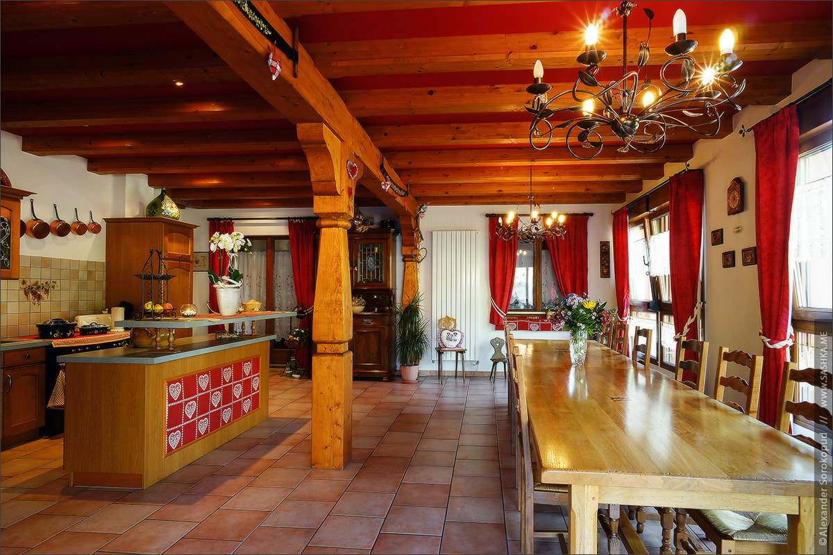Countryside house comfortable interior in alsacien style