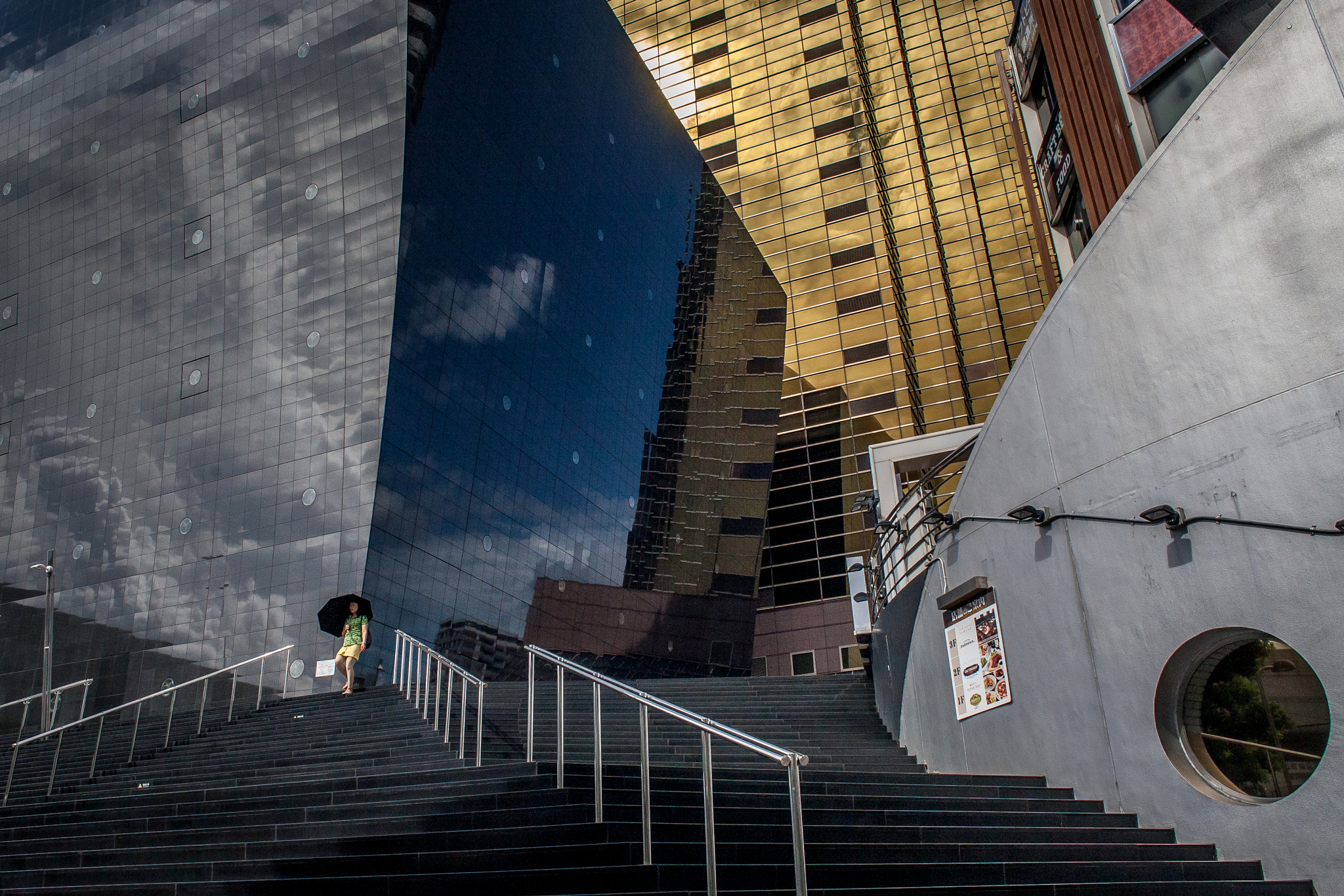 Canon EOS 5D + Canon EF 24mm F2.8 sample photo. Dwarfed by architecture photography