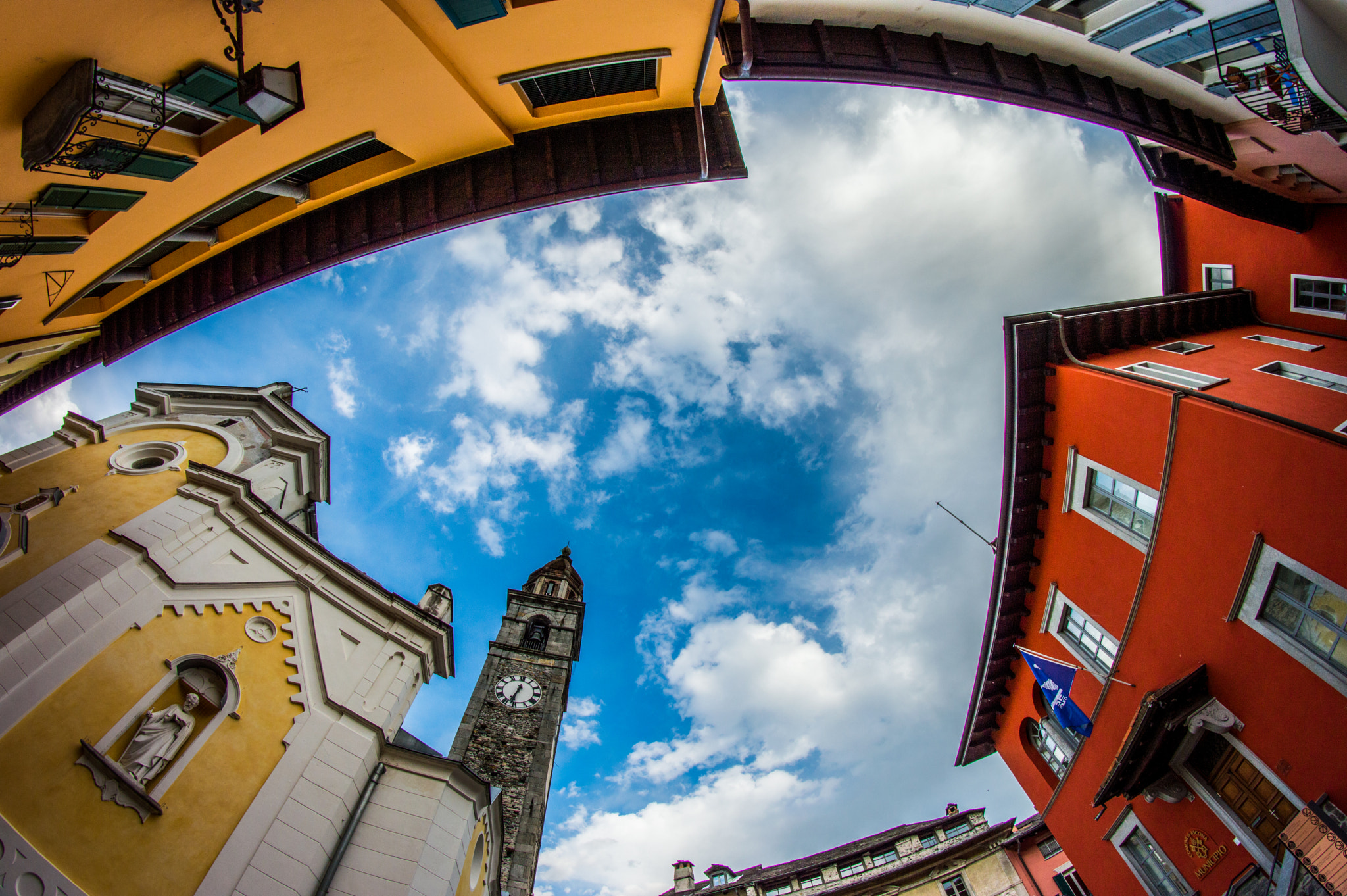 Nikon D3200 + Samyang 8mm F3.5 Aspherical IF MC Fisheye sample photo. Ascona - switzerland photography