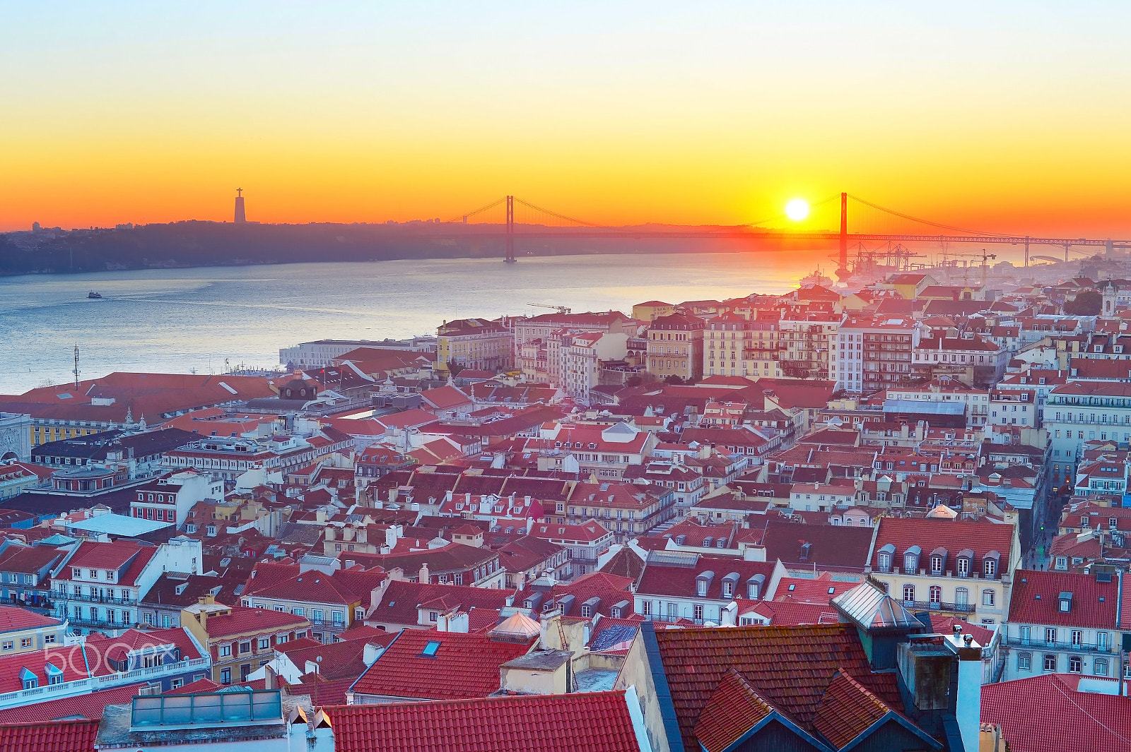 Nikon AF Nikkor 50mm F1.4D sample photo. Skyline of lisbon, portugal photography
