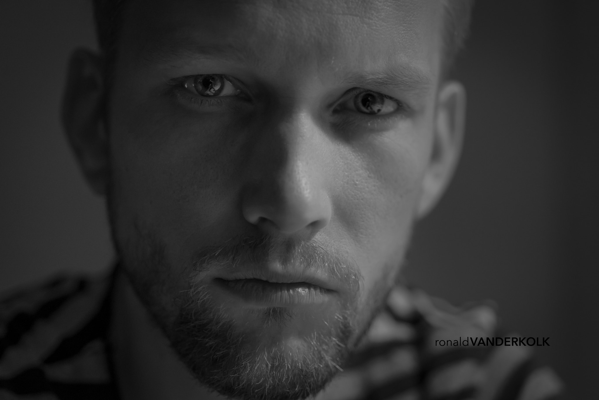 Nikon AF Micro-Nikkor 60mm F2.8D sample photo. Self portrait b&w photography