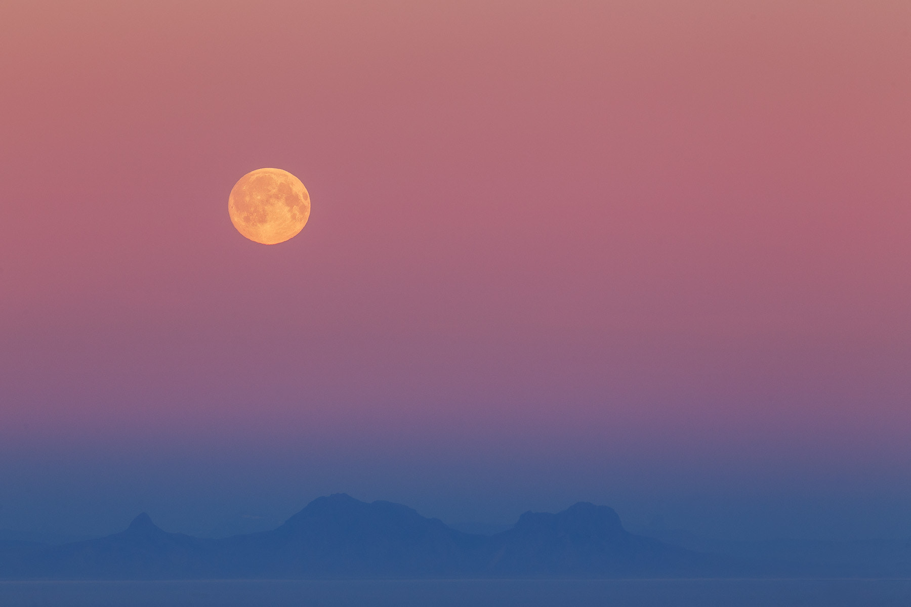 Canon EOS 6D + Canon EF 70-200mm F2.8L USM sample photo. Norway moon photography