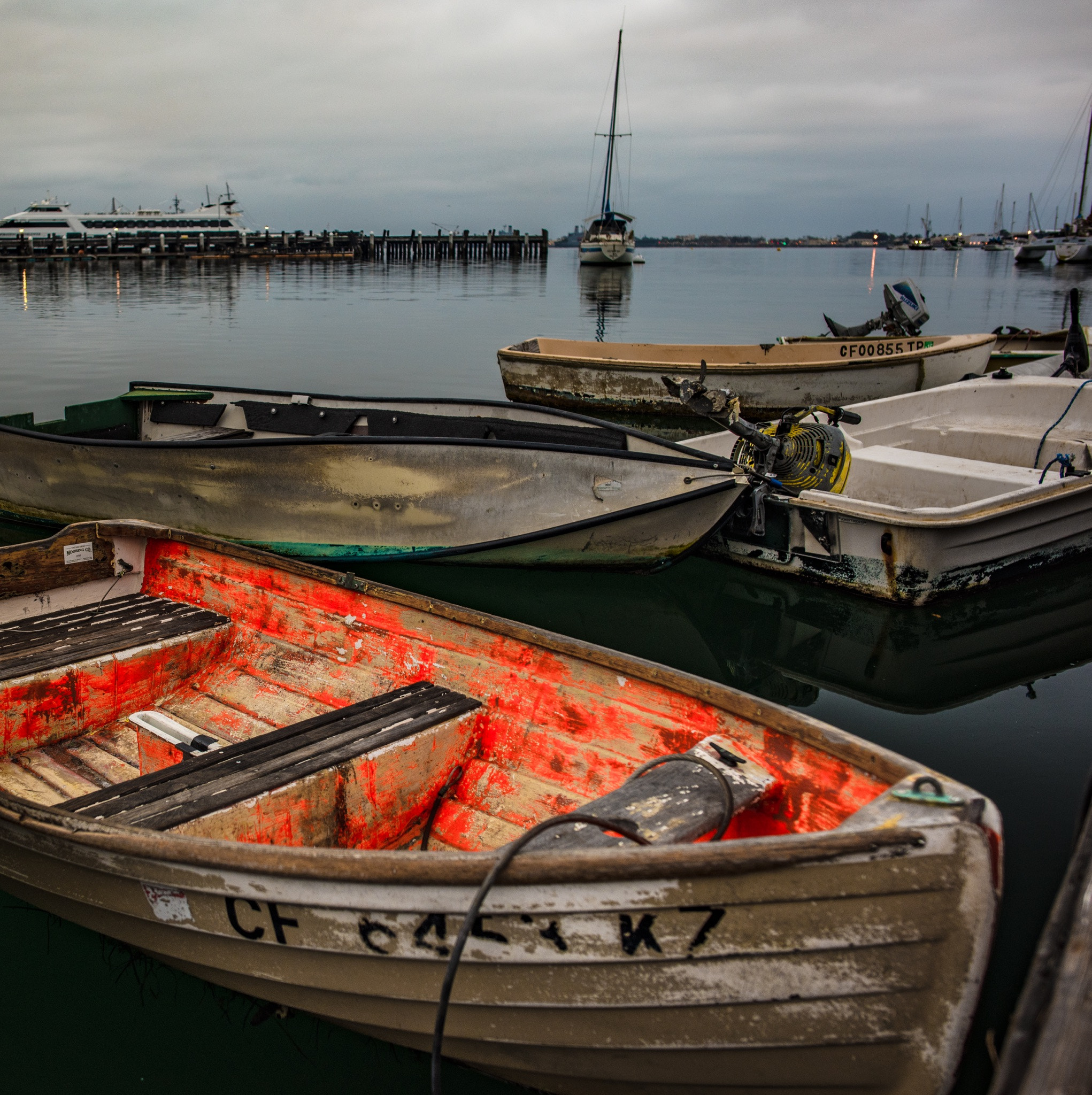 Samyang 12mm F2.8 ED AS NCS Fisheye sample photo. Orange dinghy  photography