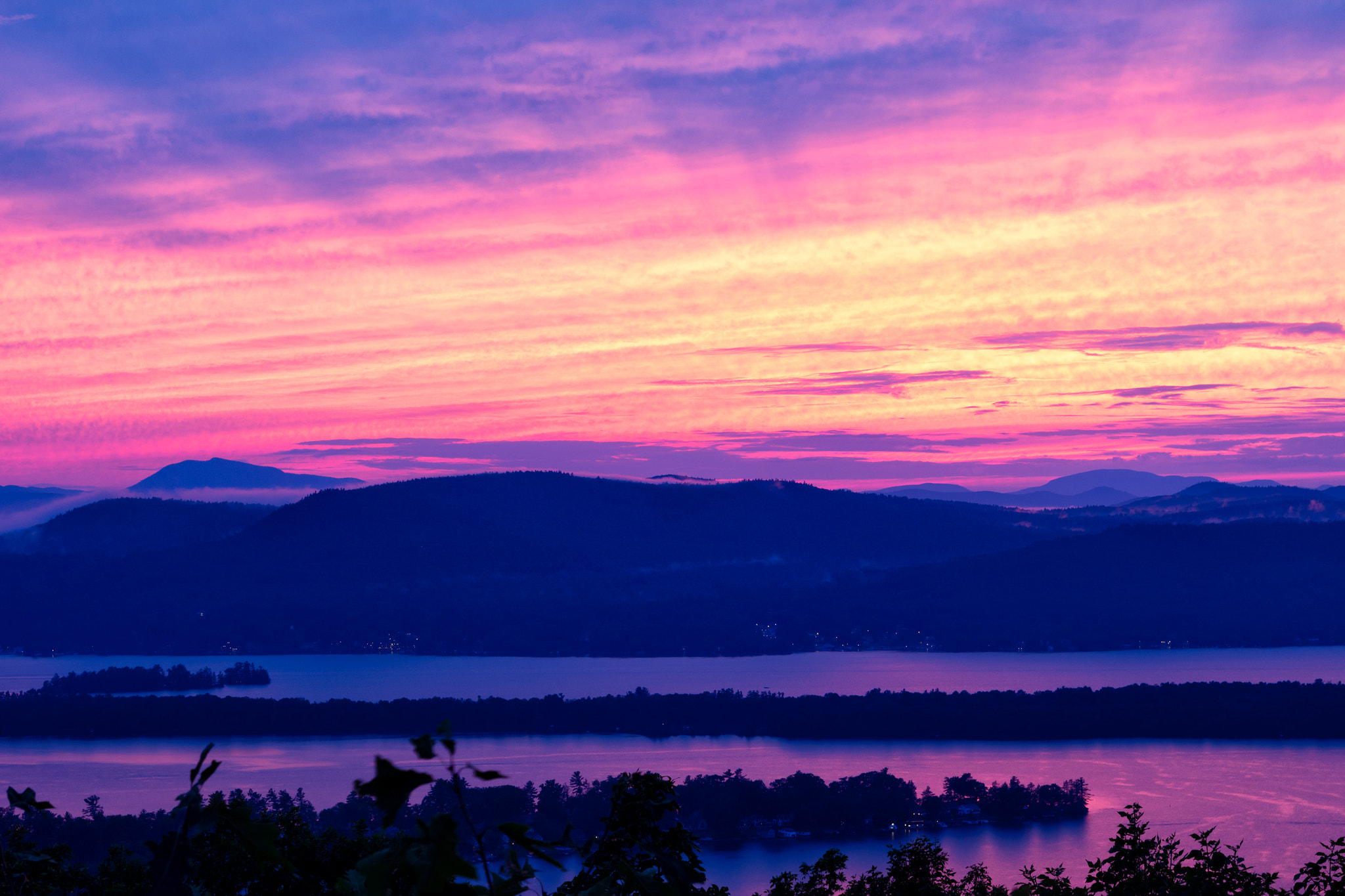 Canon EOS 100D (EOS Rebel SL1 / EOS Kiss X7) sample photo. Sunset over lake george, ny photography