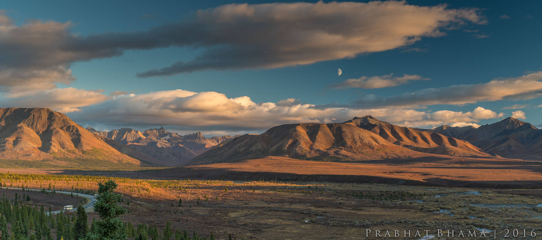 Nikon D500 + Sigma 50mm F1.4 DG HSM Art sample photo. Sunset in denali national park photography