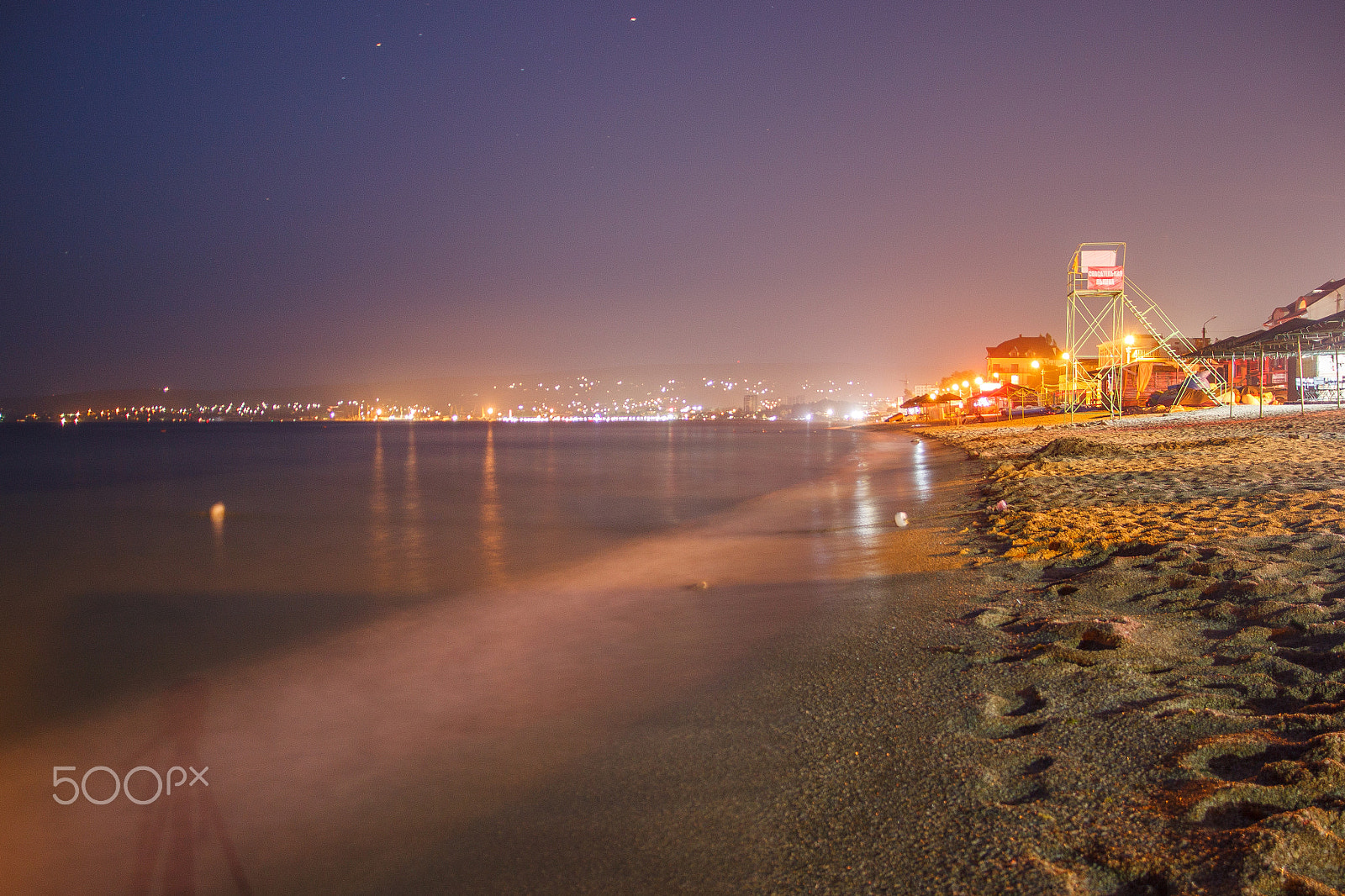 Canon EOS 500D (EOS Rebel T1i / EOS Kiss X3) sample photo. Night coast photography