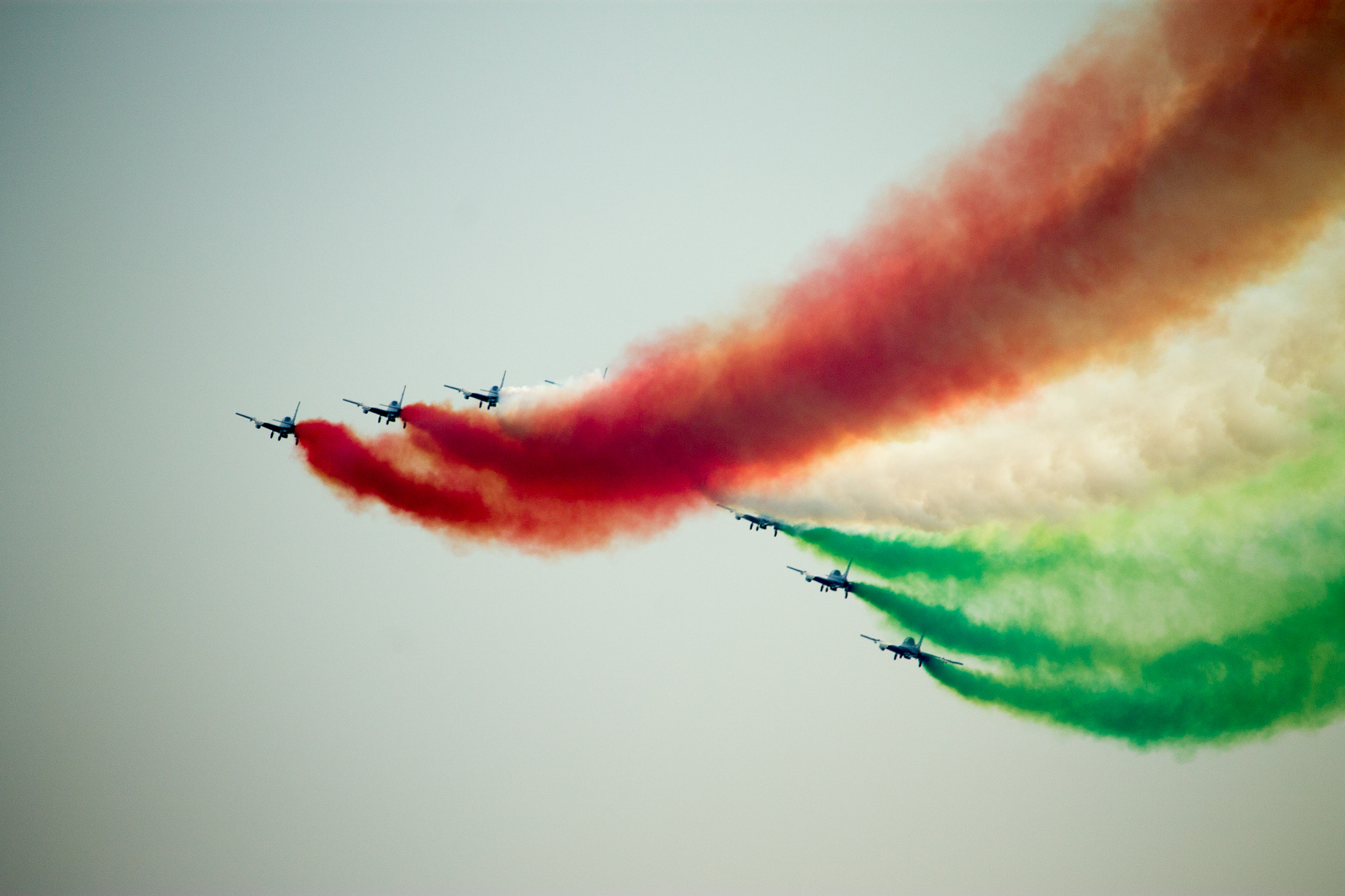 Canon EF-S 55-250mm F4-5.6 IS STM sample photo. Scia frecce tricolore photography