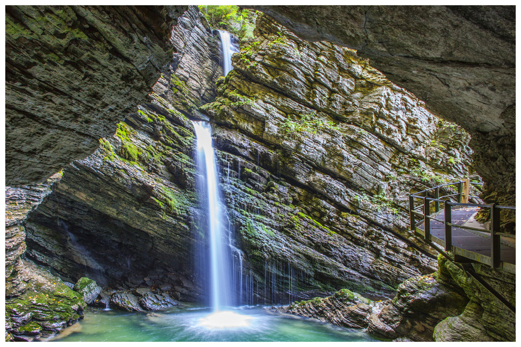 Canon EF 24mm F2.8 sample photo. Waterfall leuenfall photography