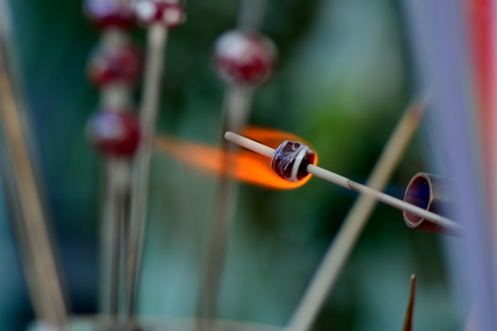 Nikon AF Nikkor 70-300mm F4-5.6G sample photo. Fire and glass photography