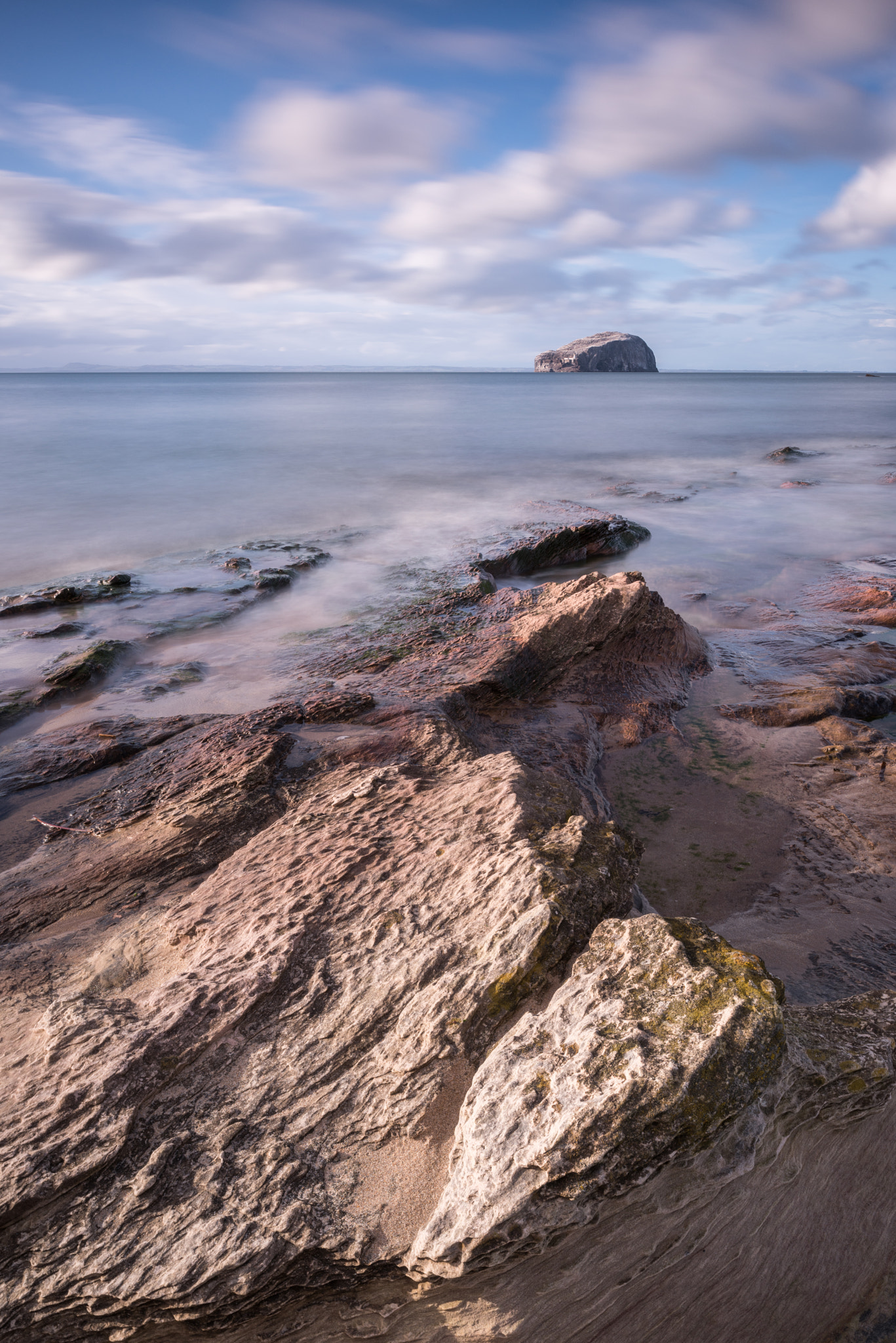 Nikon D810 + Nikon PC-E Nikkor 24mm F3.5D ED Tilt-Shift sample photo. Auldhame tide photography