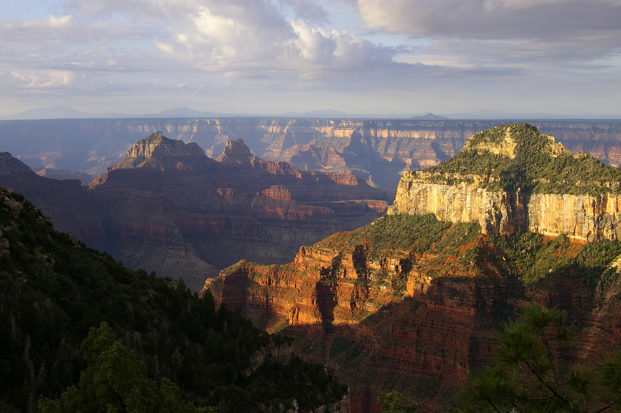 Pentax *ist DL sample photo. Grand canyon sunset from north rim camp july 06 photography