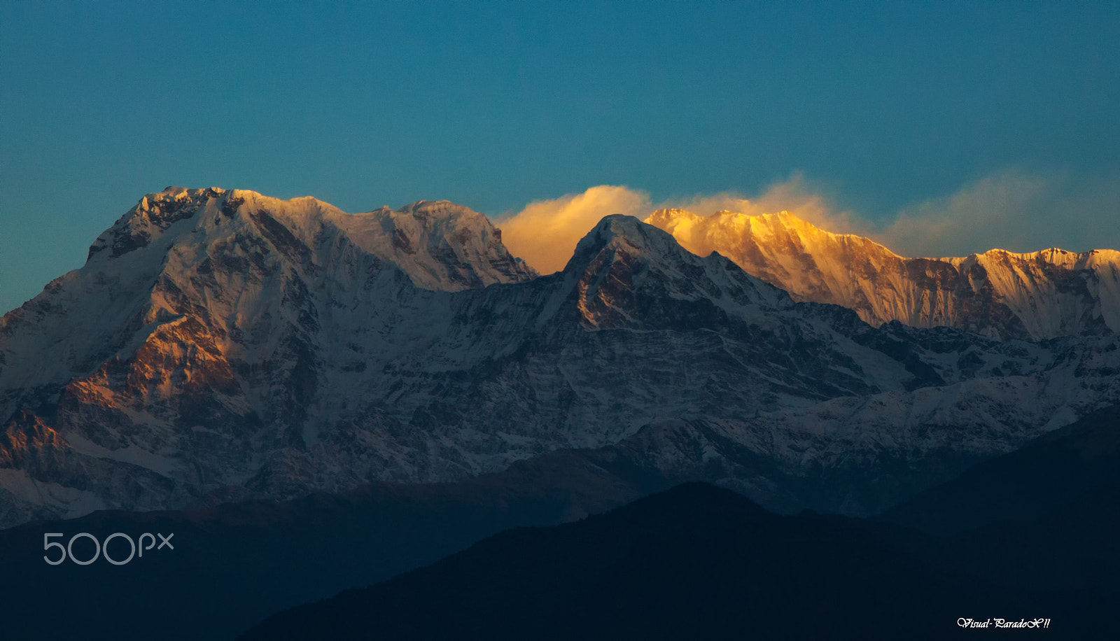 Canon EOS 500D (EOS Rebel T1i / EOS Kiss X3) sample photo. Sunrise over annapurna i photography