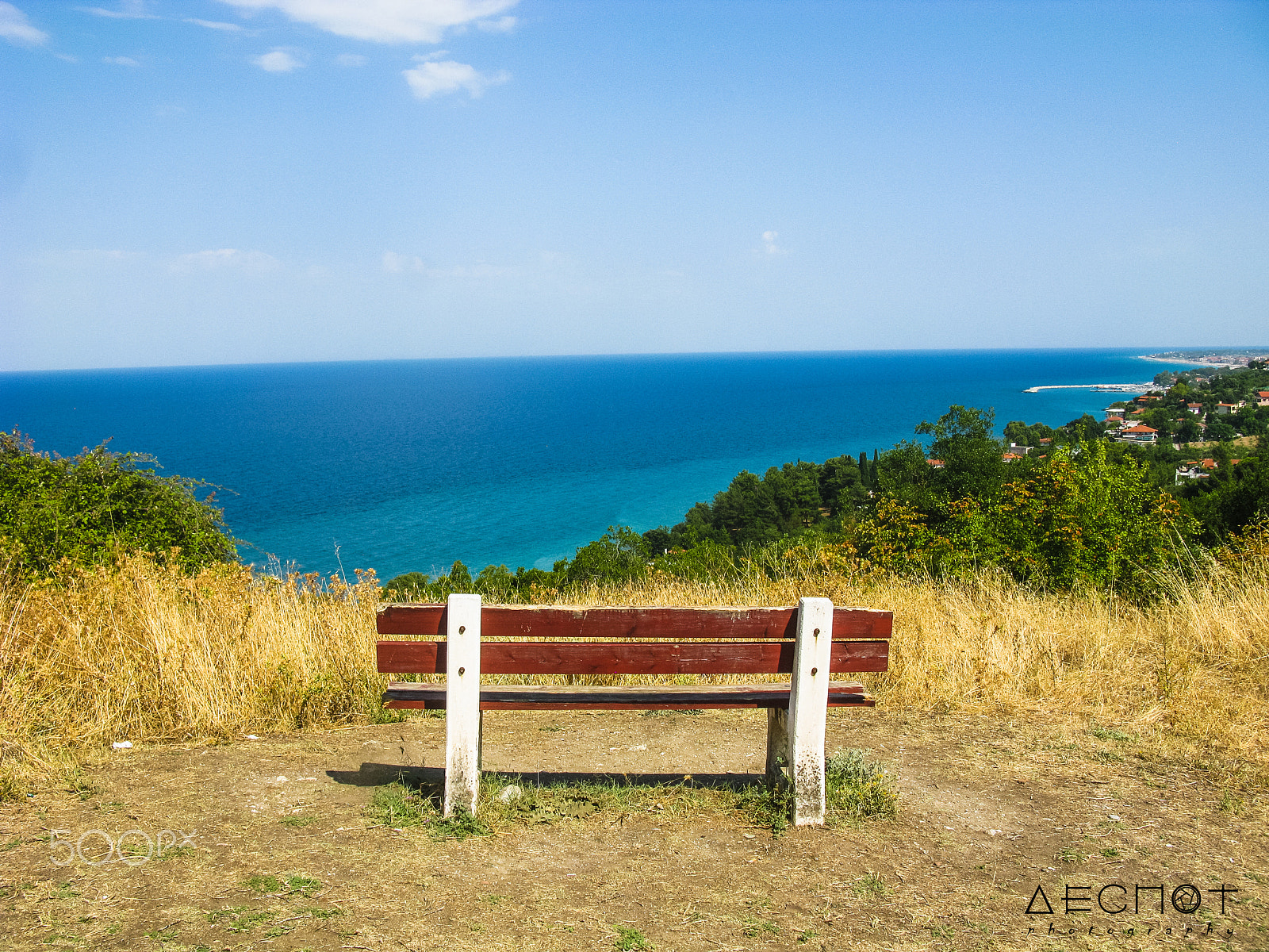 Canon POWERSHOT A650 IS sample photo. Bench with a view photography