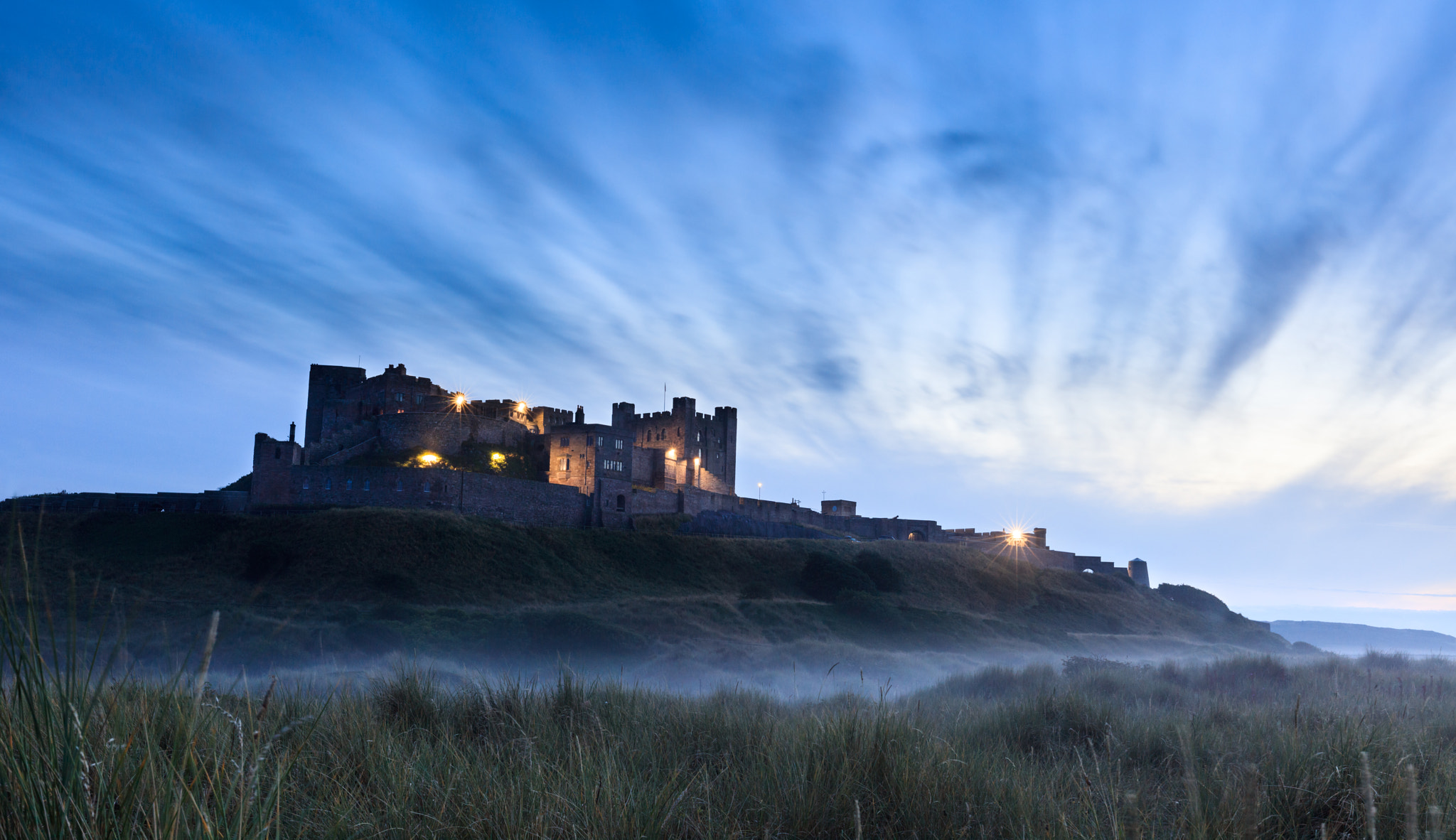 Canon EOS 5DS R + Canon EF 16-35mm F4L IS USM sample photo. Bamburgh mist photography