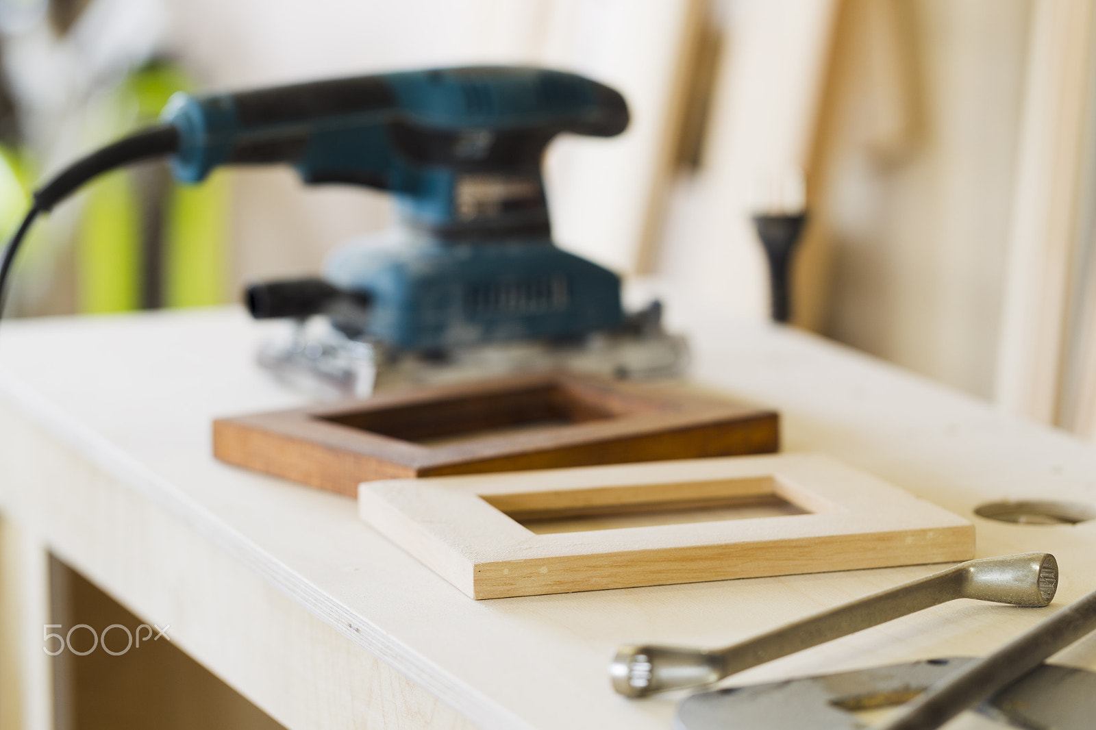 Canon EF 100mm F2.8L Macro IS USM sample photo. Furniture workshop, woodworking shop, interior photography