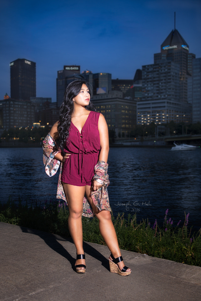 Nikon D800E sample photo. "twilight on the riverfront" photography