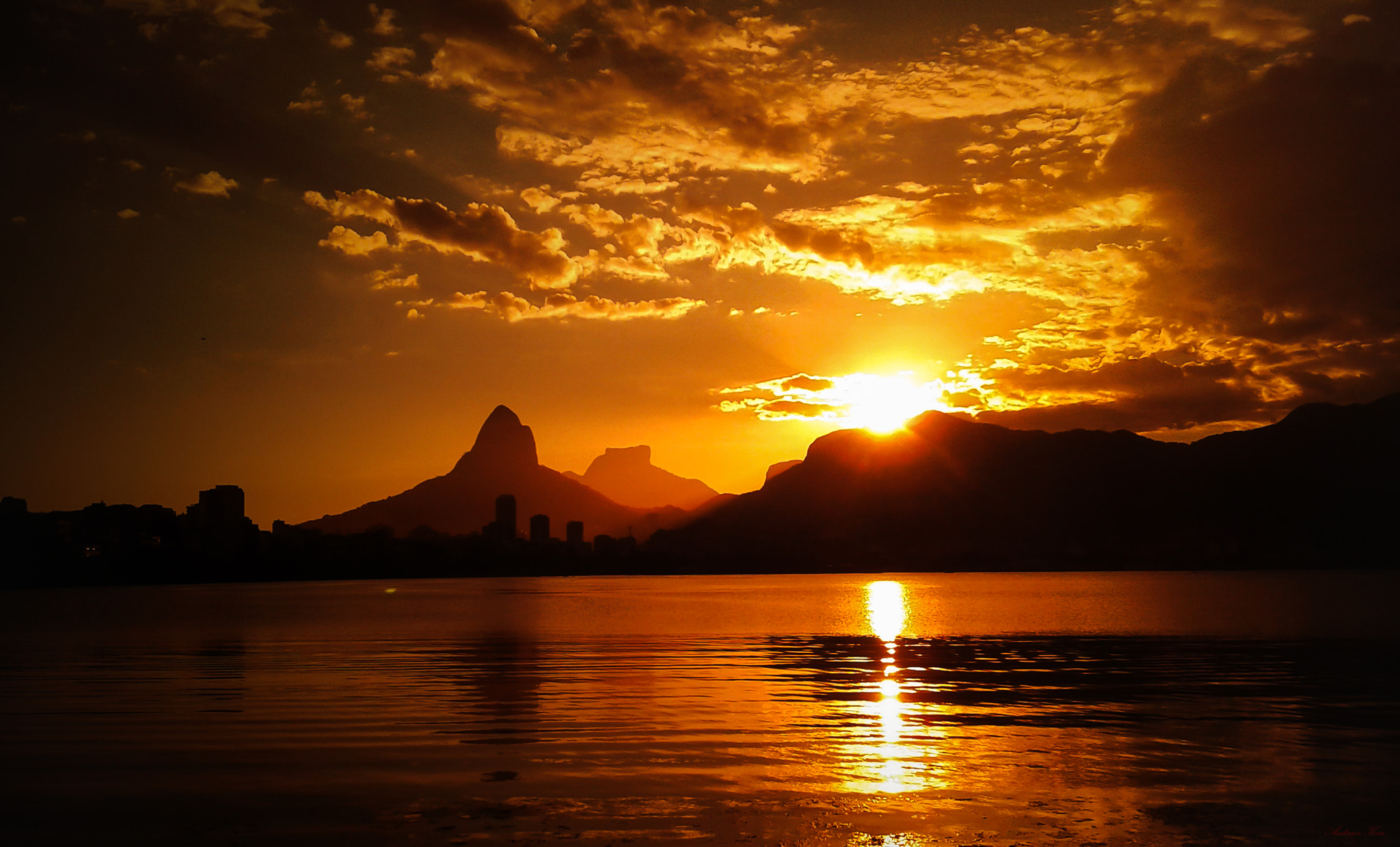 Samsung Galaxy S Advance sample photo. Sunset - lagoa rodrigo de freitas - rj photography