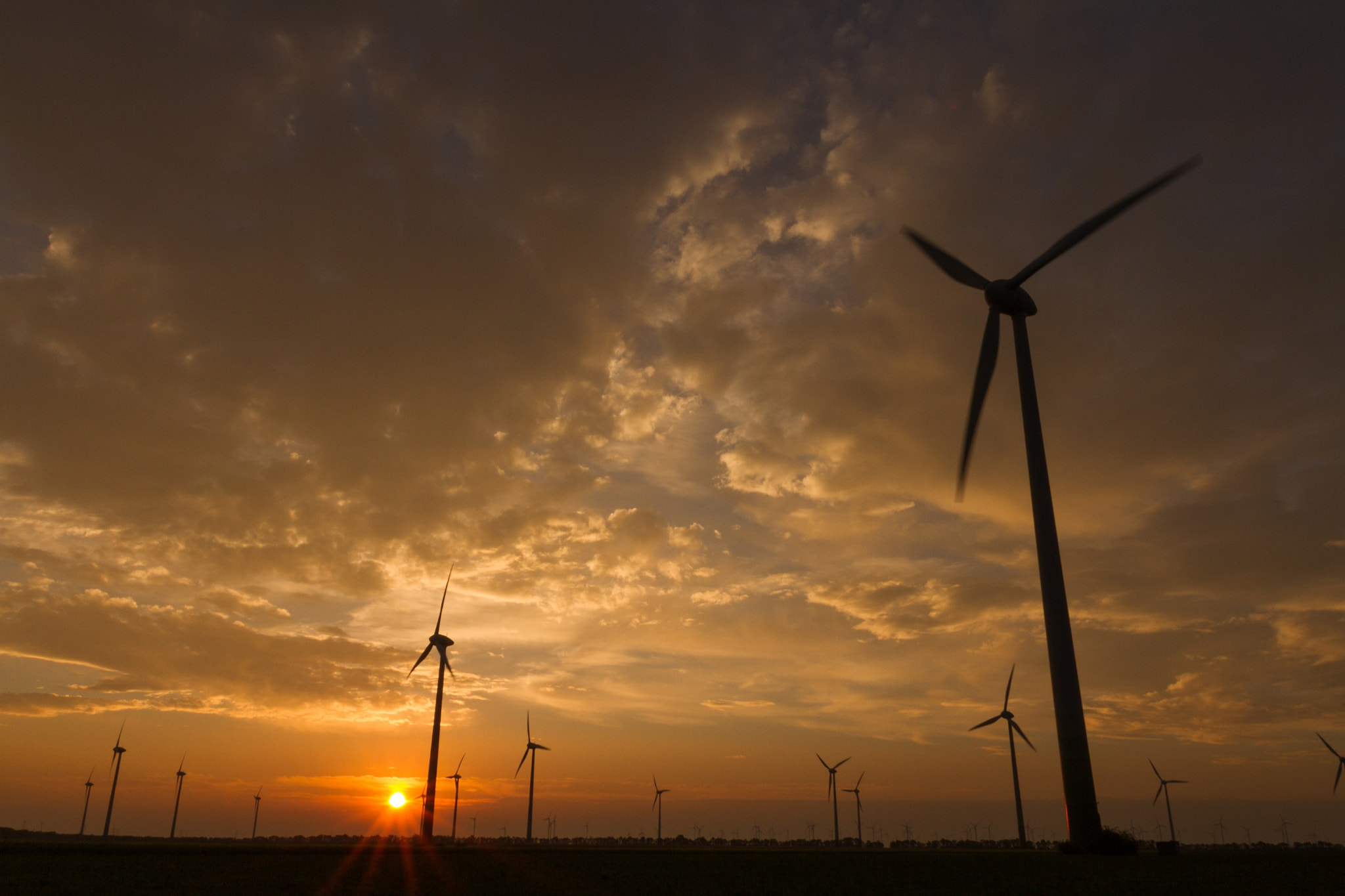 Sigma 17-70mm F2.8-4 DC Macro OS HSM sample photo. Windräder im sonnenaufgang photography