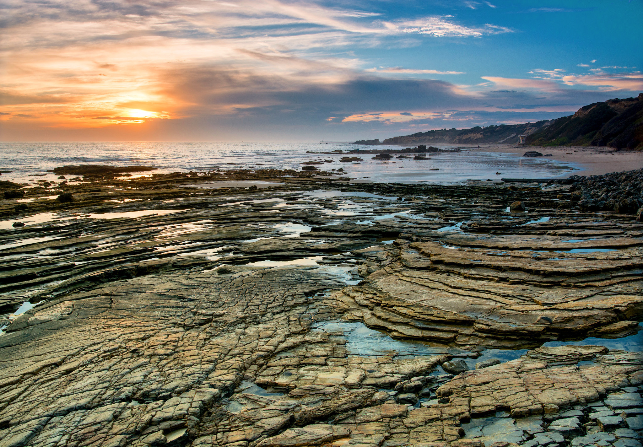 Nikon D7100 + Samyang 16mm F2 ED AS UMC CS sample photo. Rocky sunset photography