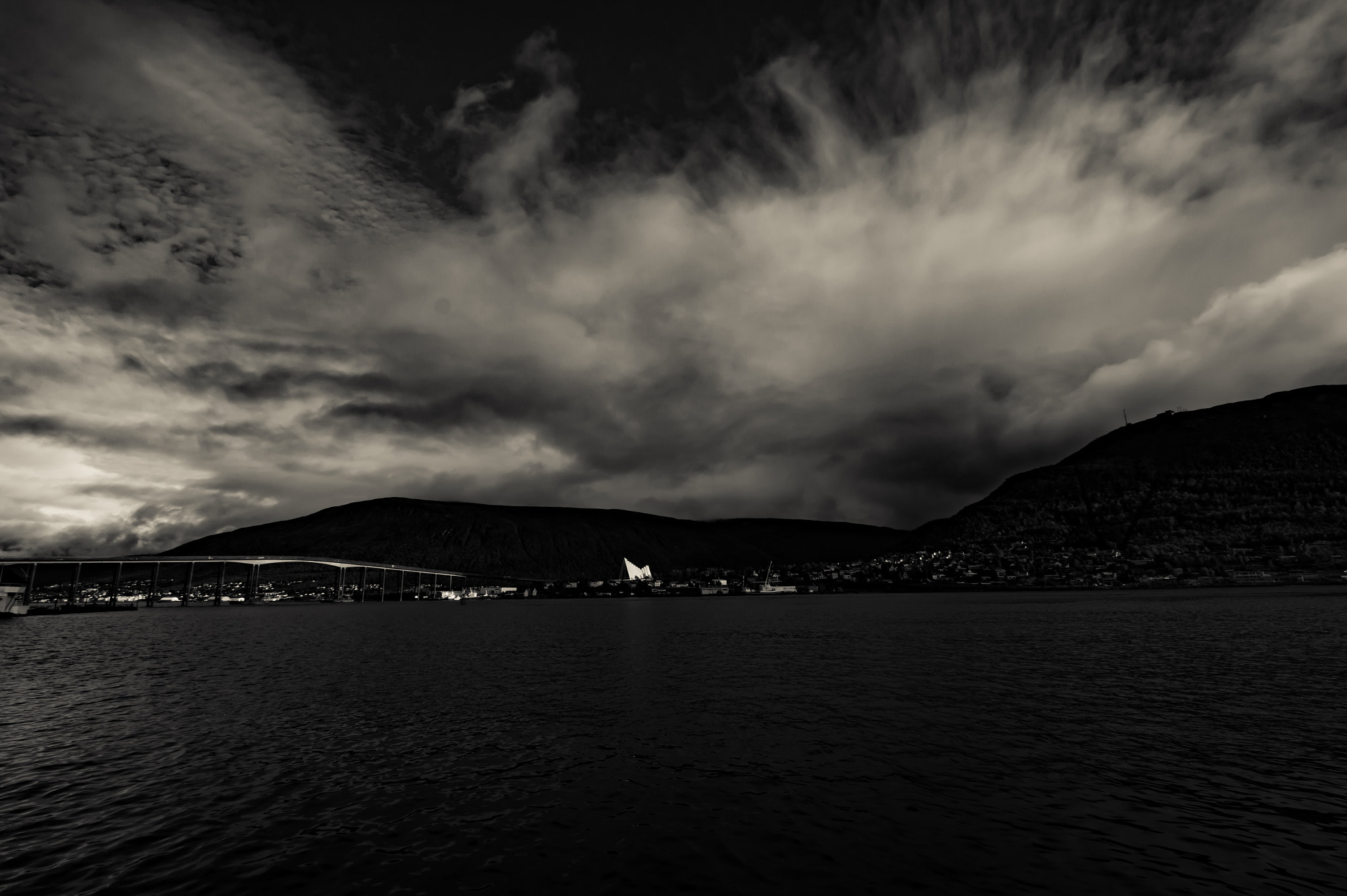 Sony SLT-A58 sample photo. View of the arctic cathedral in tromso. norway. photography