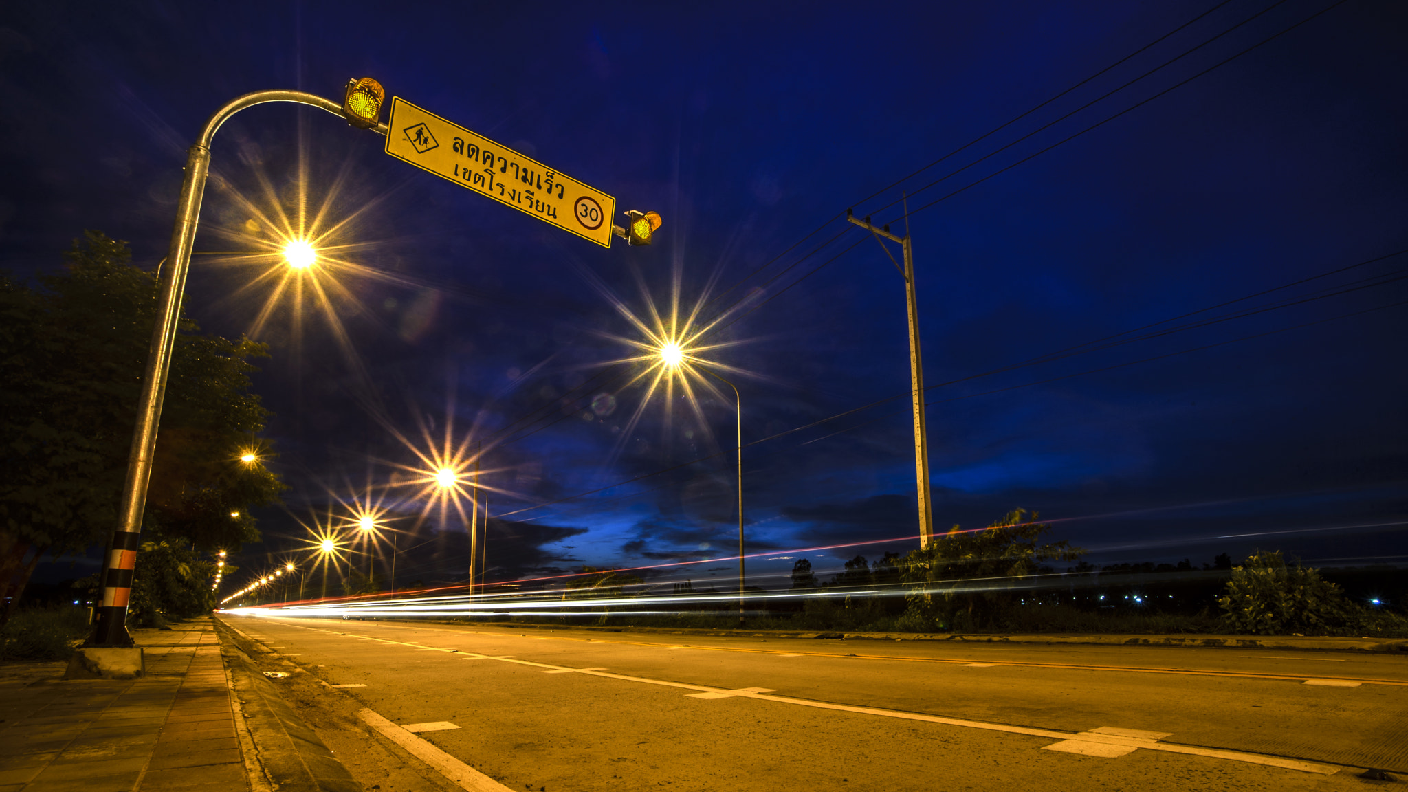 Nikon D600 sample photo. Light of road, thailand photography
