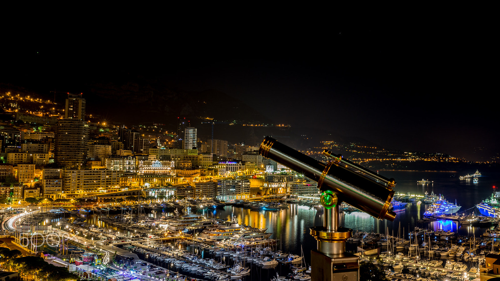 Sony a99 II sample photo. Monaco - port with telescope photography