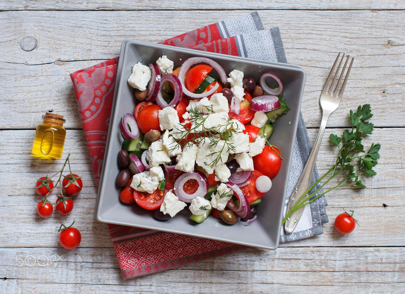 Canon EOS 650D (EOS Rebel T4i / EOS Kiss X6i) + Canon EF 50mm F1.2L USM sample photo. Greek salad photography
