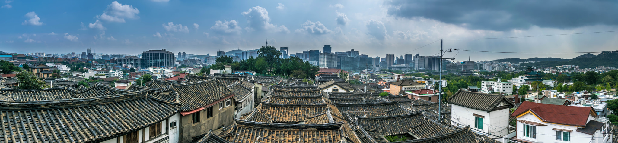 Nikon D5300 + Sigma 18-50mm F2.8 EX DC Macro sample photo. Bukcheon village panorama photography