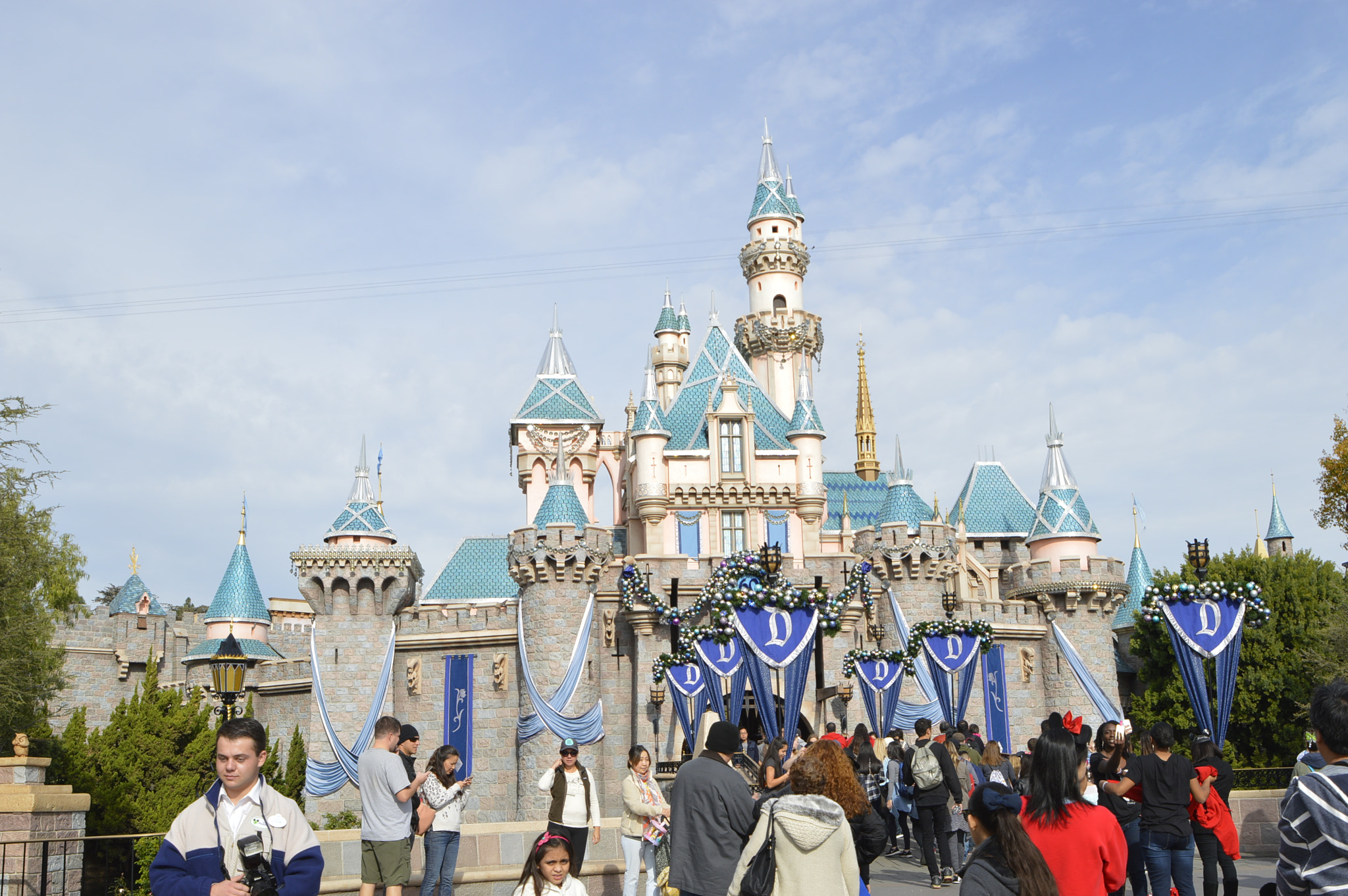 Nikon D3200 + Tamron SP 24-70mm F2.8 Di VC USD sample photo. Disneyland anaheim is where you can find the first disney castle ever built photography