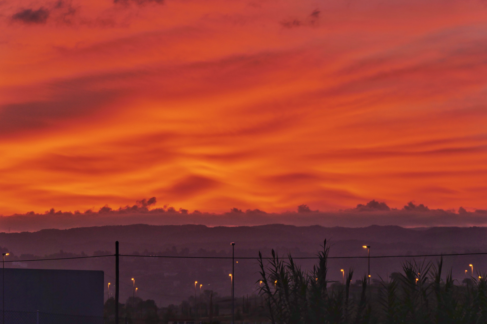 NO-ACCESSORY sample photo. Red and cloudy sky wen sun is raising in east lans ... photography