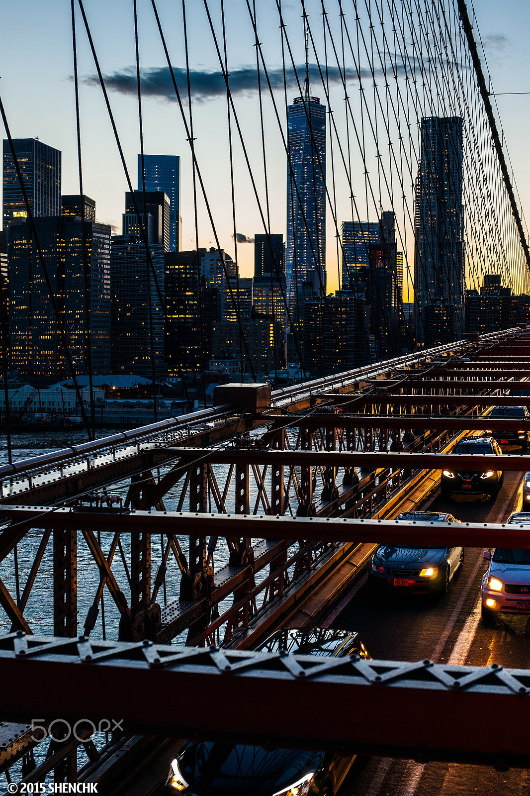 Sony Planar T* 50mm F1.4 ZA SSM sample photo. Brooklyn bridge and world trade center photography