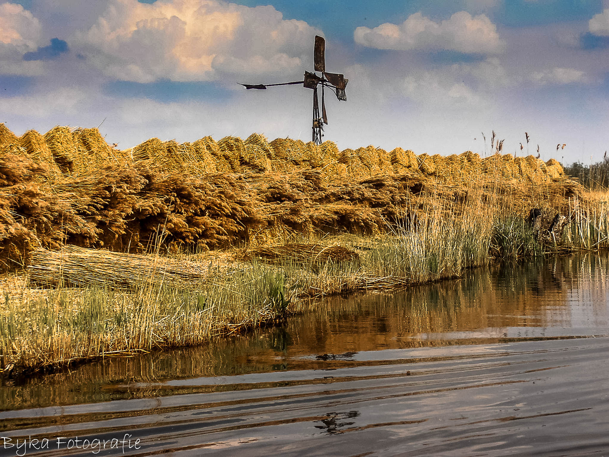 Olympus VR310,D720 sample photo. Windmill near giethoorn  photography