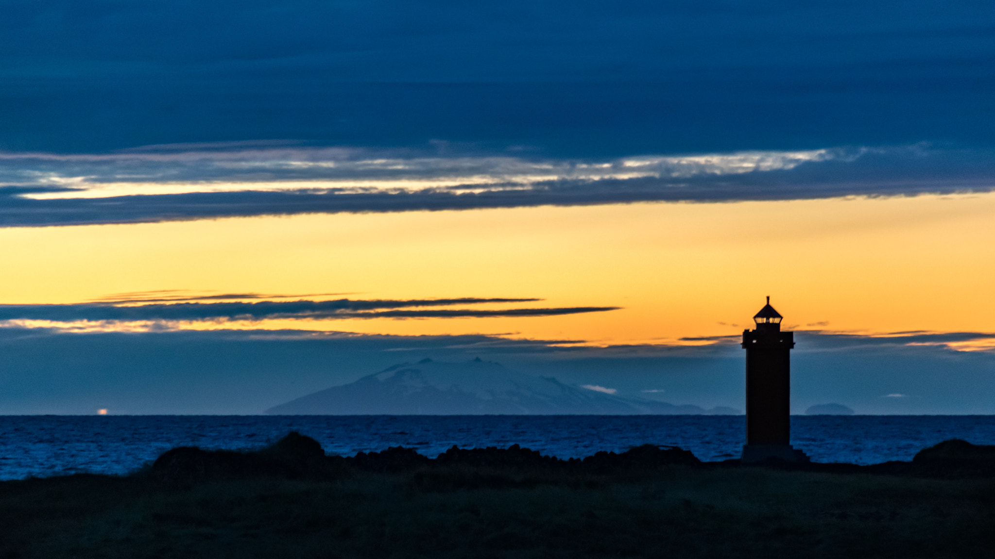 Sigma 28-300mm F3.5-6.3 DG Macro sample photo. Lighthouse & snæfellsjökull photography