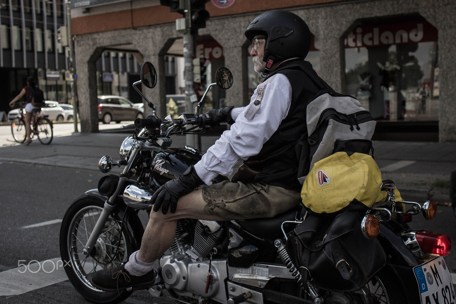 Canon EF 28mm F2.8 IS USM sample photo. Bavarian biker photography