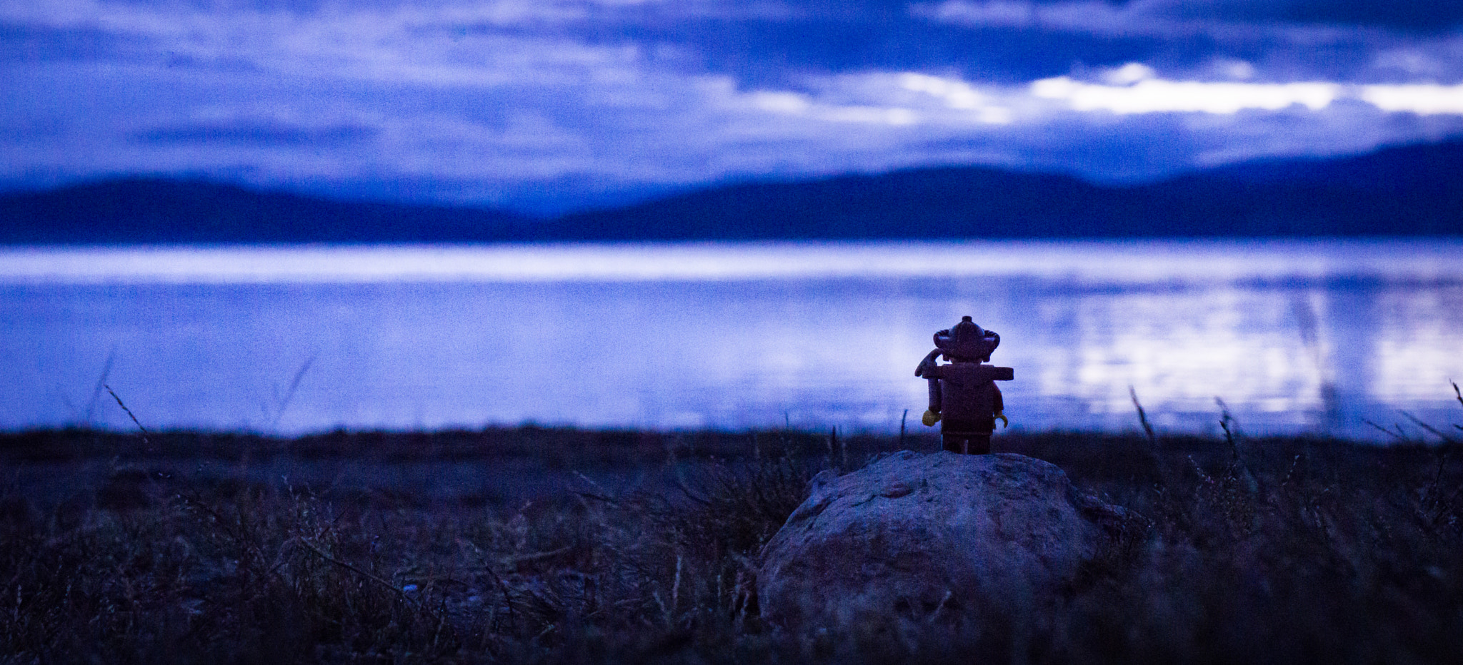 Sony a5100 sample photo. Lego sherpa contemplating at manarasowar lake photography