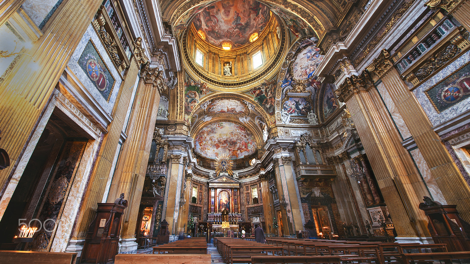 Canon EOS 5D Mark II + Sigma 12-24mm F4.5-5.6 II DG HSM sample photo. Church of the gesù photography