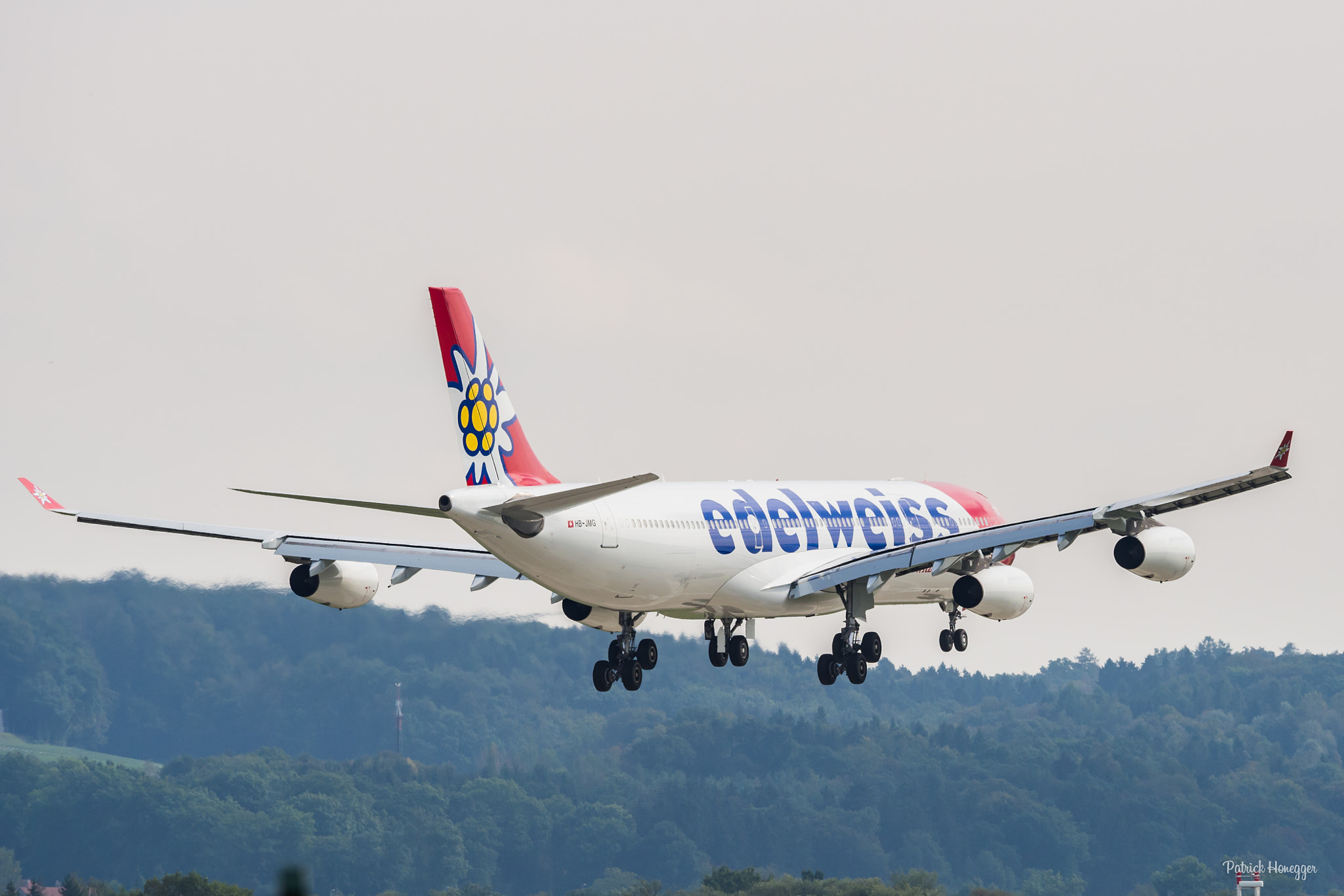 Olympus OM-D E-M10 sample photo. Airbus a340-313 | edelweiss | hb-jmg photography