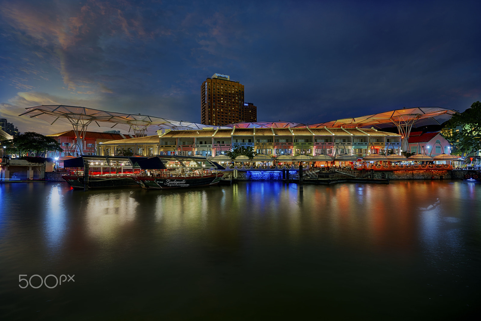 Nikon AF-S Nikkor 14-24mm F2.8G ED sample photo. Colorful clarke quey - singapore photography