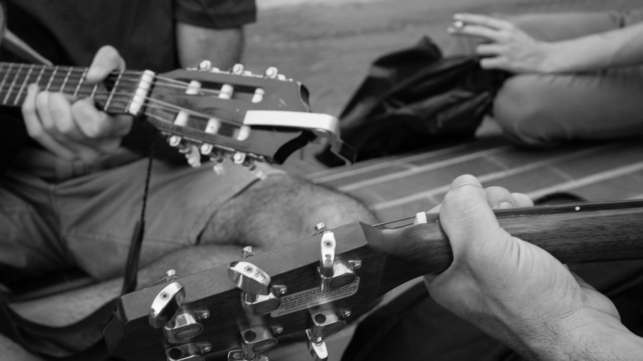 Panasonic Lumix DMC-GM1 sample photo. 2 guitars 3 hands photography